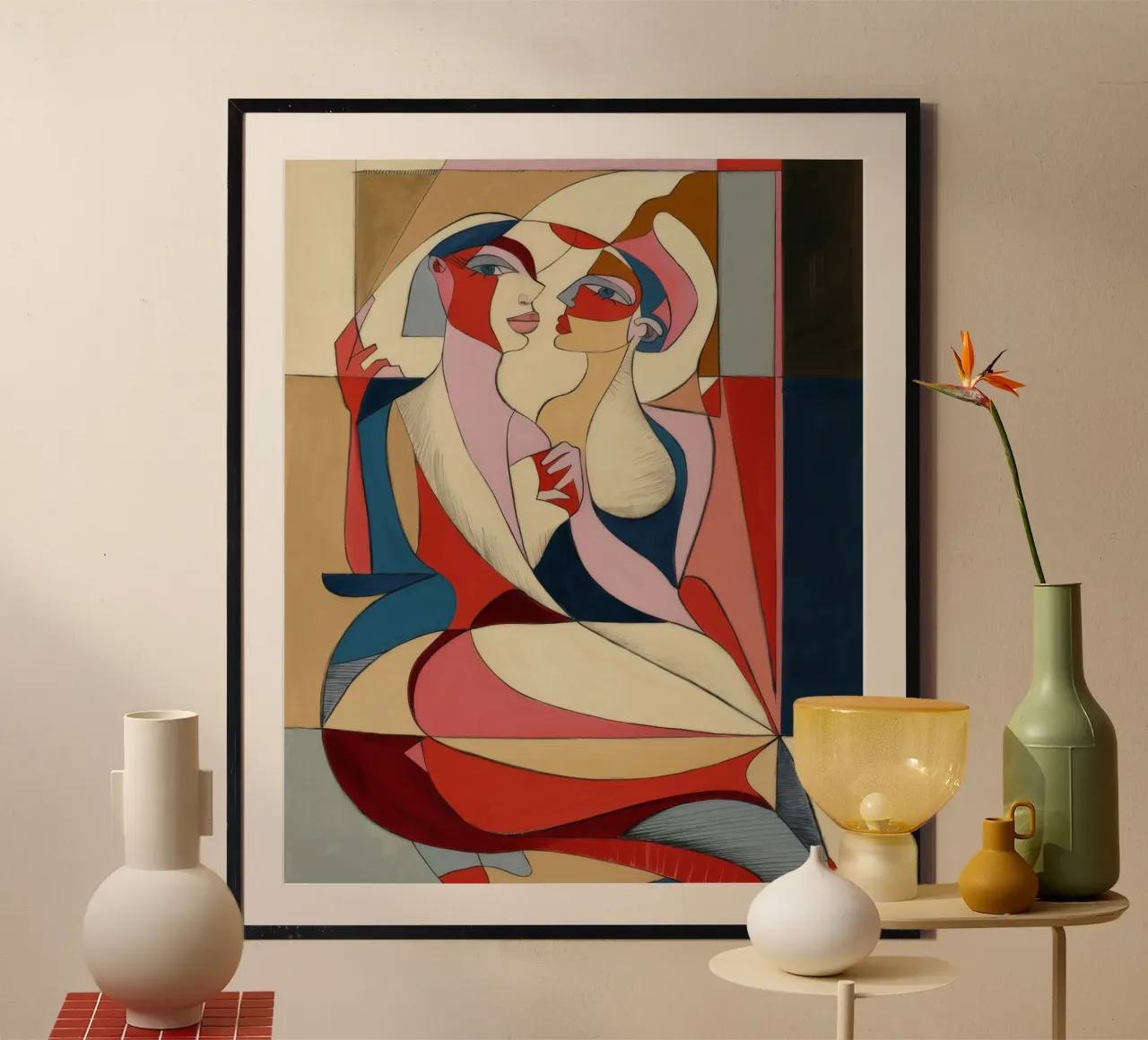 Passionate Artistic Embrace poster by Crimson Whisper