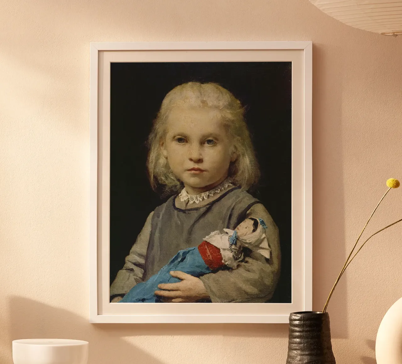 Albert Anker - Ragazza con bambola poster da ARTOTHEK