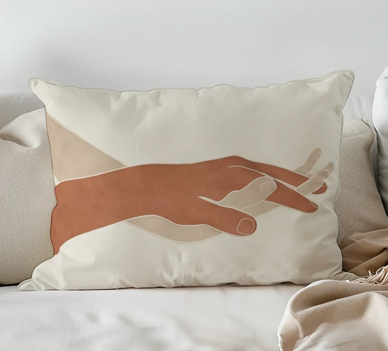 Holding Hands cuscino da Nadjaa
