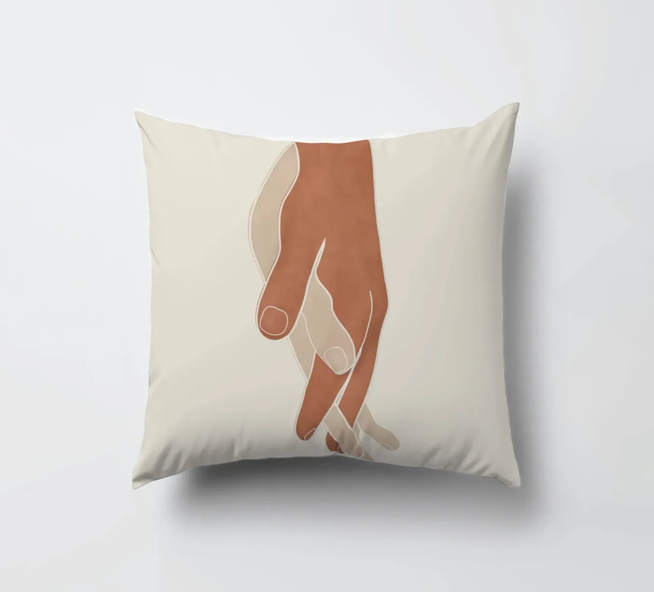 Holding Hands cuscino da Nadjaa