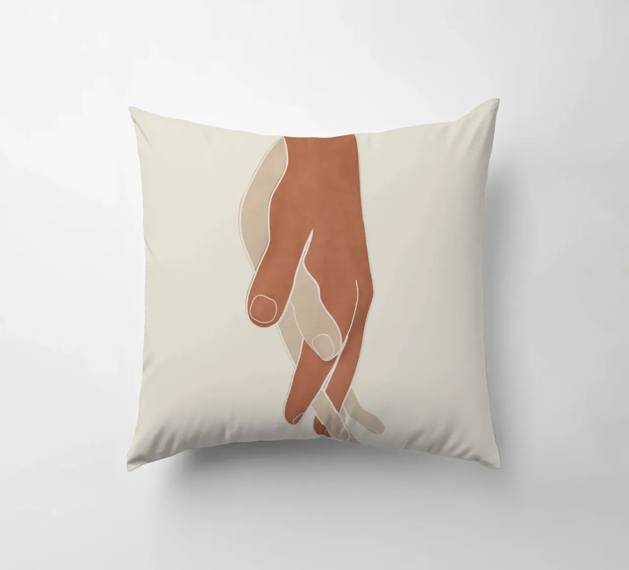 Holding Hands cuscino da Nadjaa