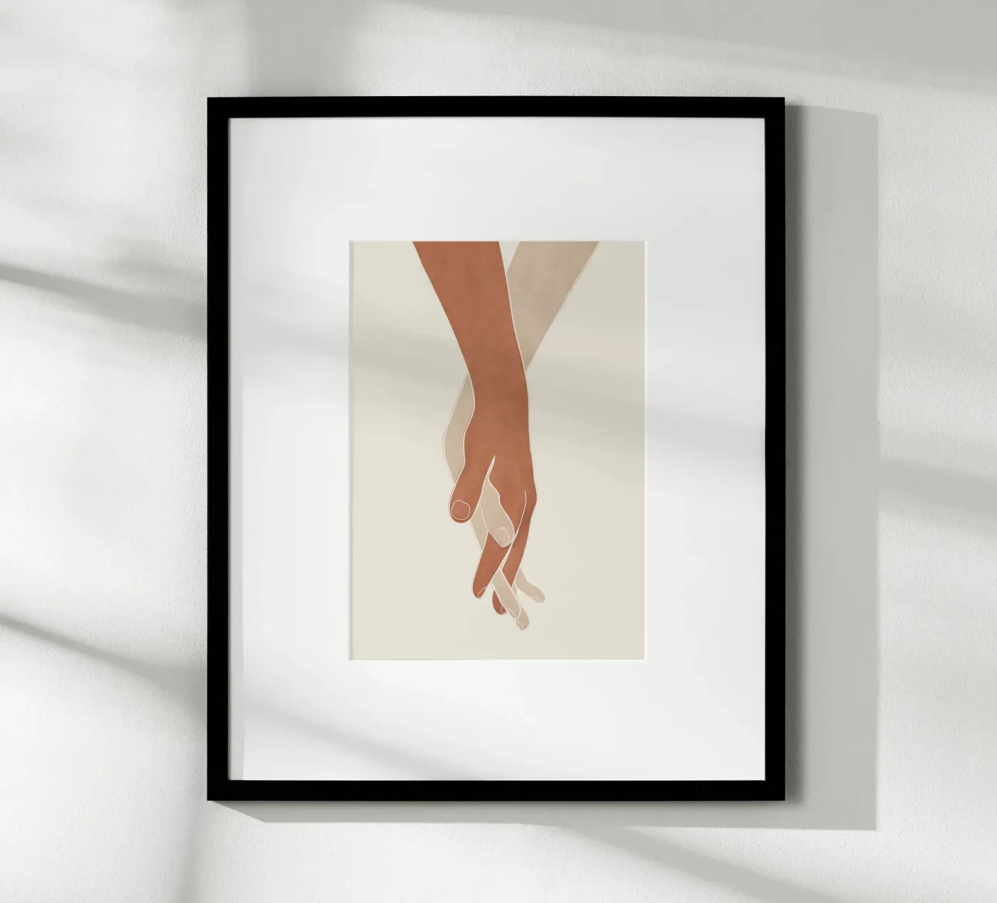 Holding Hands poster van Nadjaa