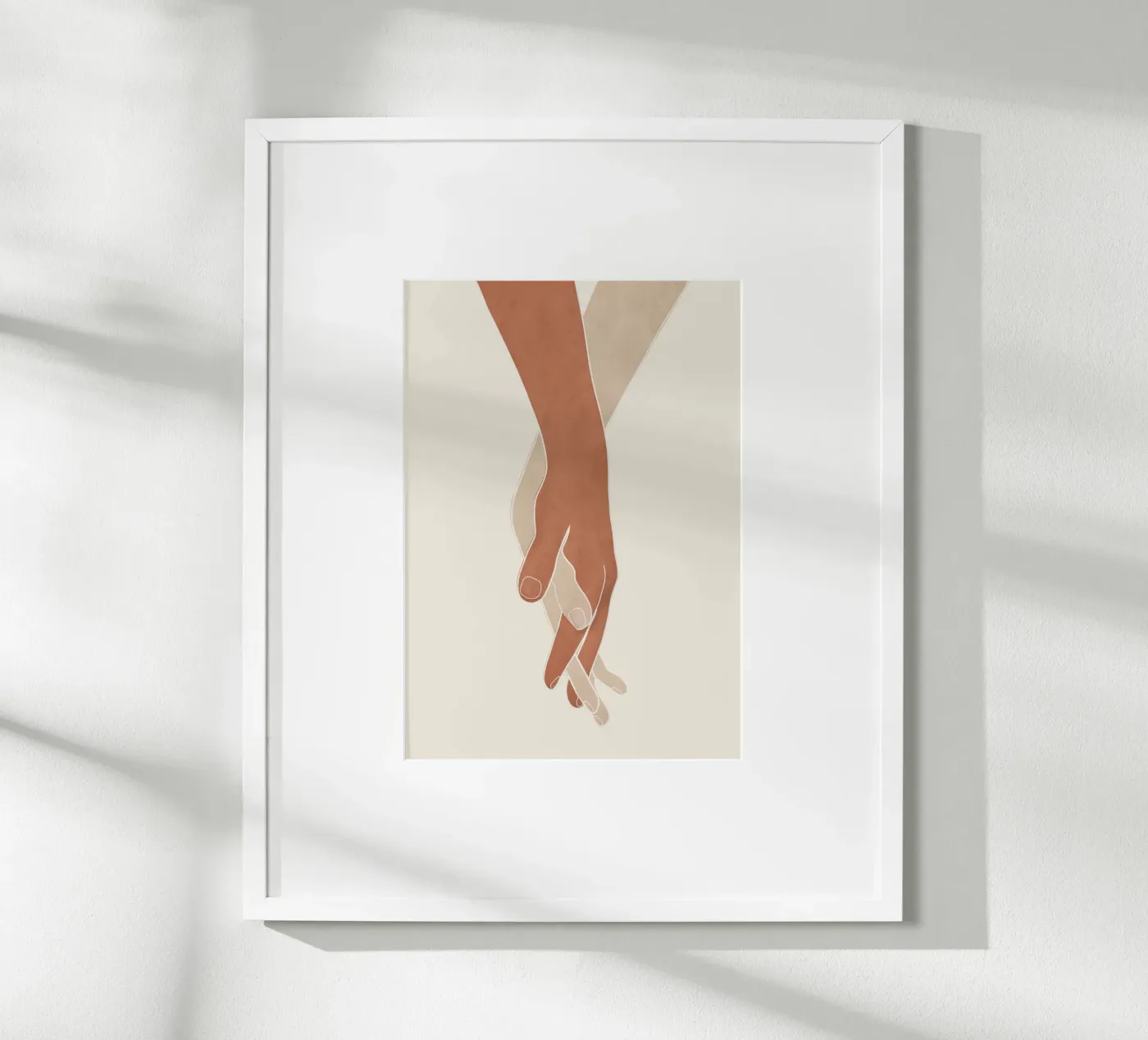 Holding Hands poster van Nadjaa