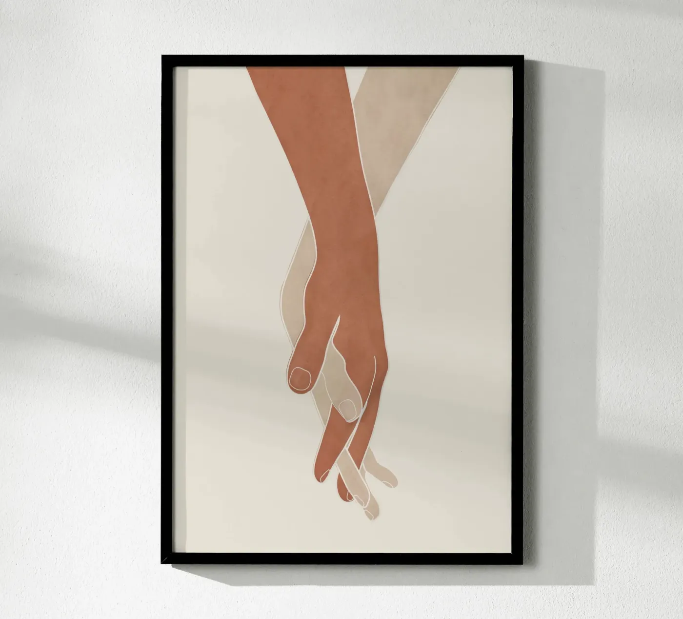Holding Hands poster van Nadjaa