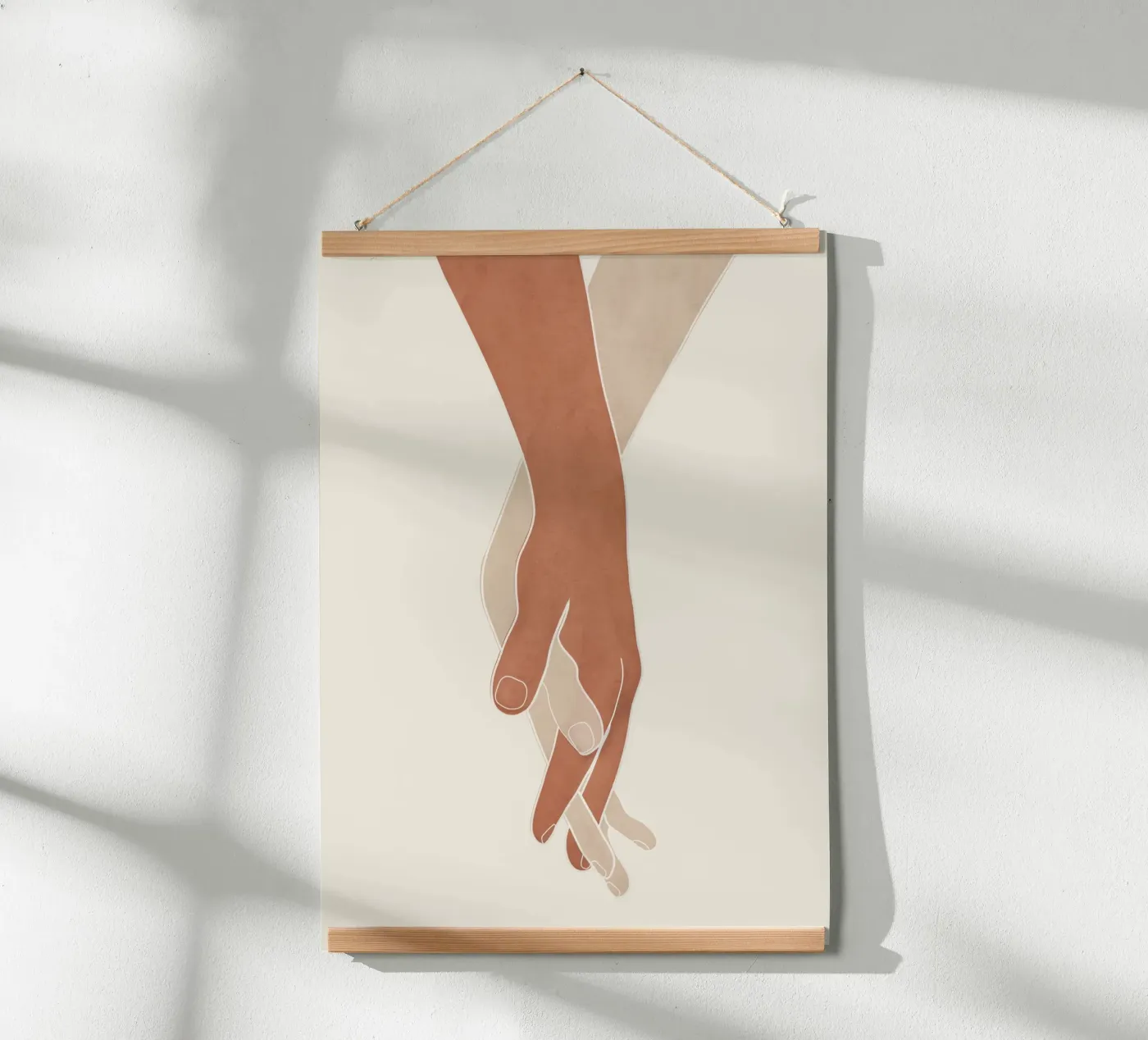 Holding Hands poster van Nadjaa