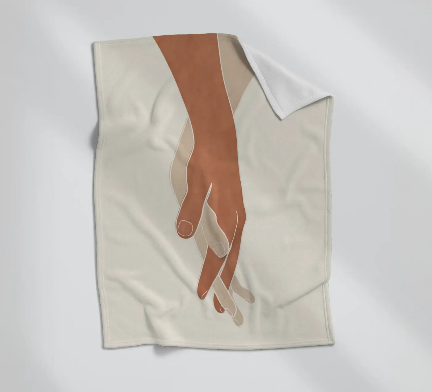 Holding Hands Fleecedecke von Nadjaa