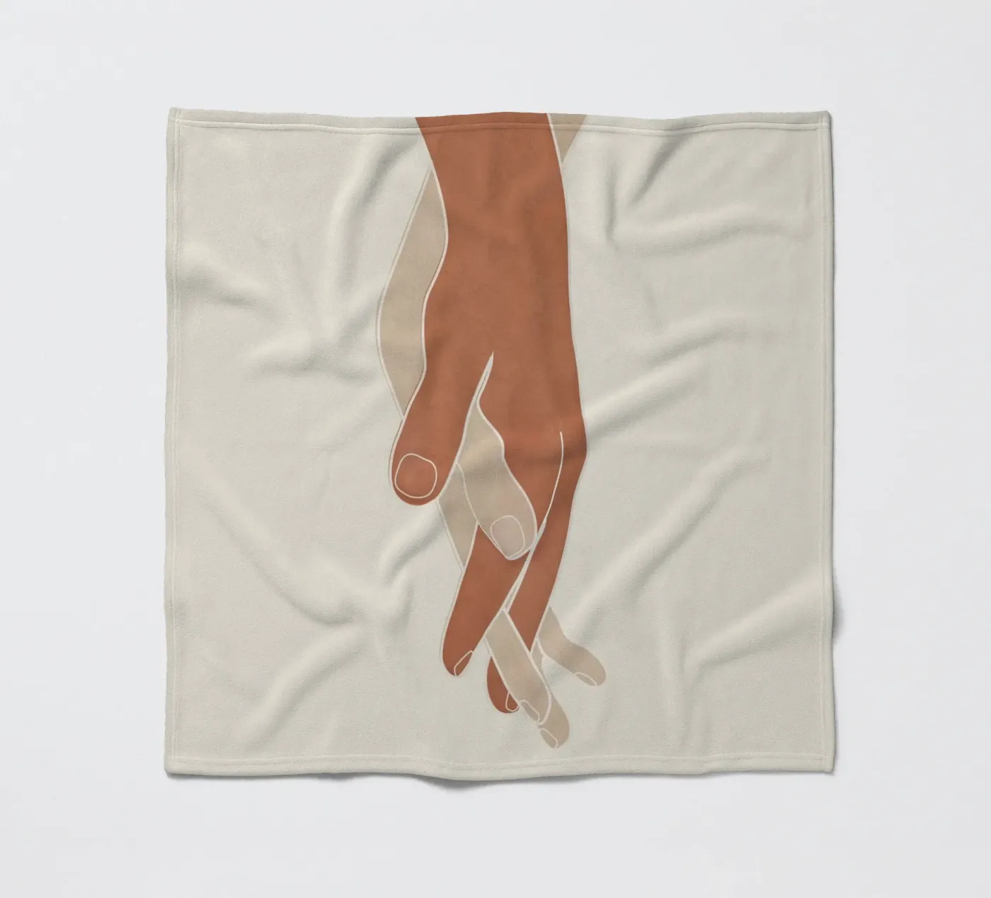Holding Hands Fleecedecke von Nadjaa