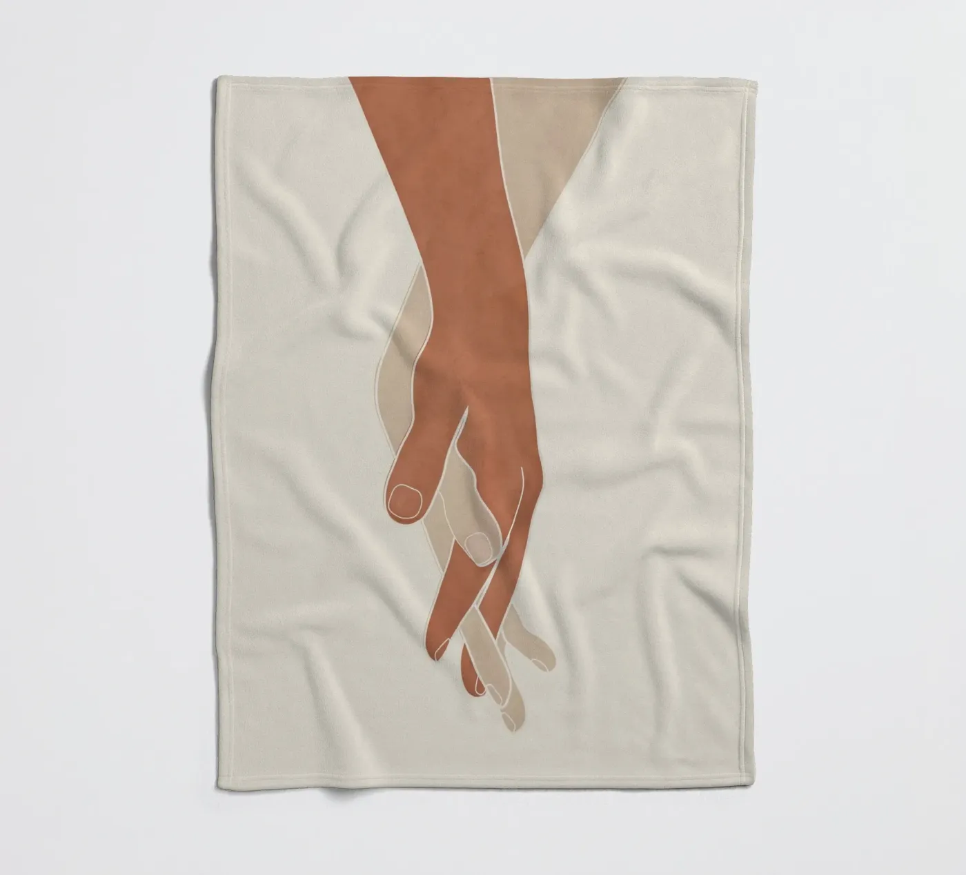 Holding Hands Fleecedecke von Nadjaa