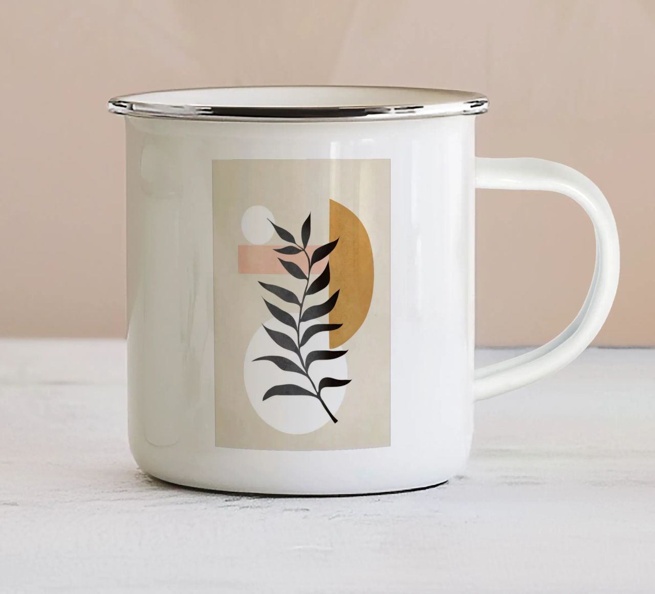 Minimal Abstract Shapes 16 tazza in smalto da Nadjaa