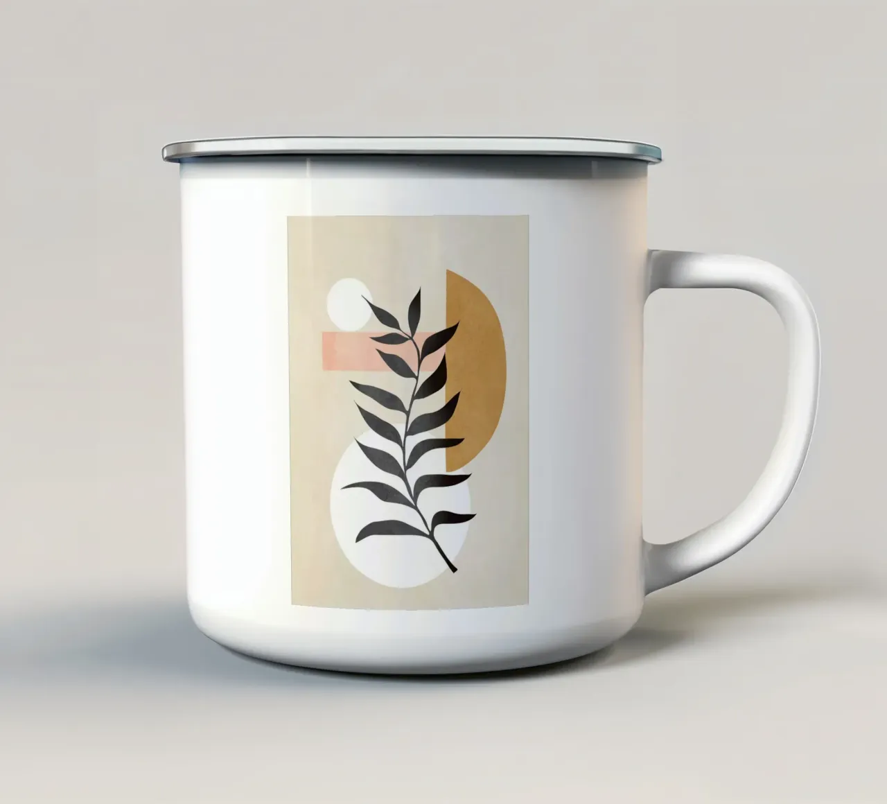 Minimal Abstract Shapes 16 mug en émail de Nadjaa