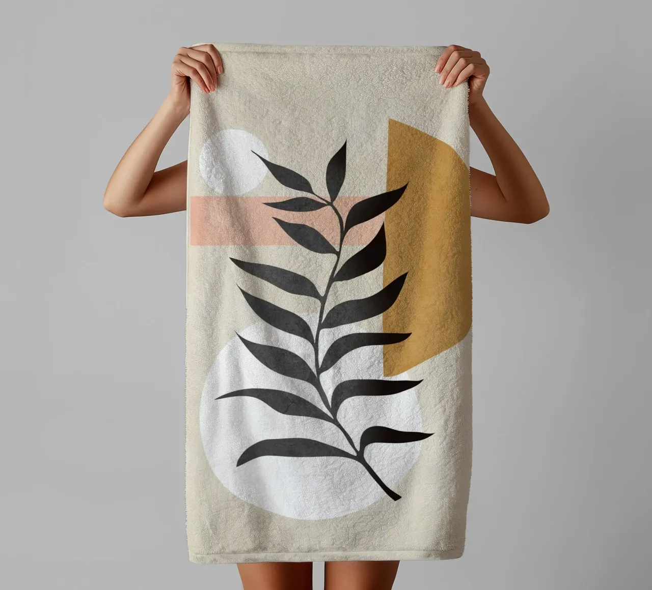 Minimal Abstract Shapes 16 badhanddoek van Nadjaa