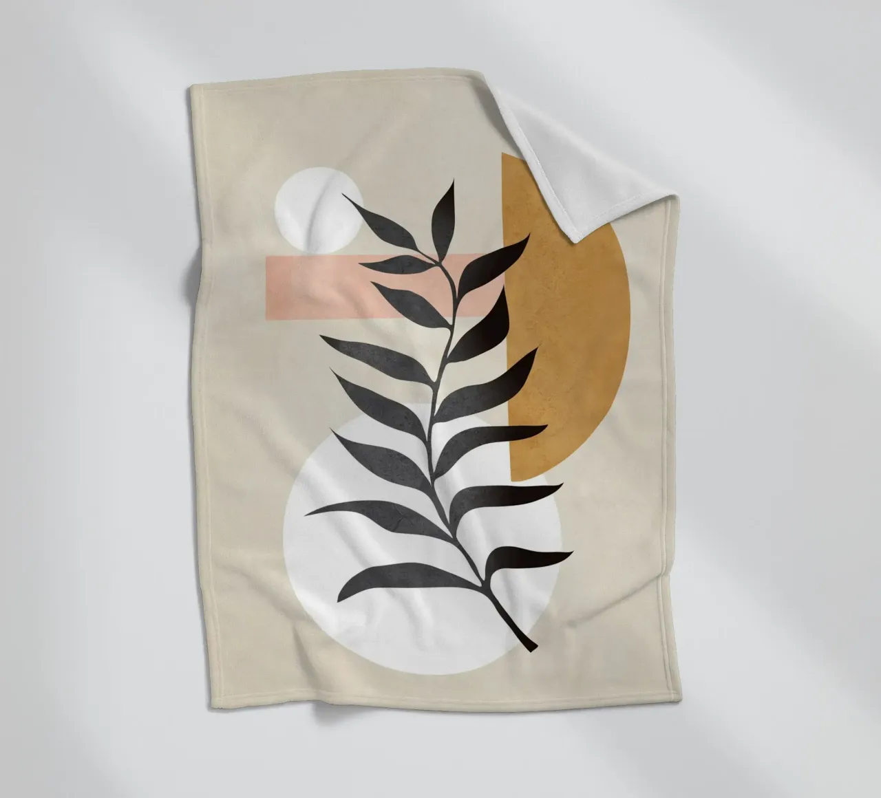 Minimal Abstract Shapes 16 fleece blanket by Nadjaa