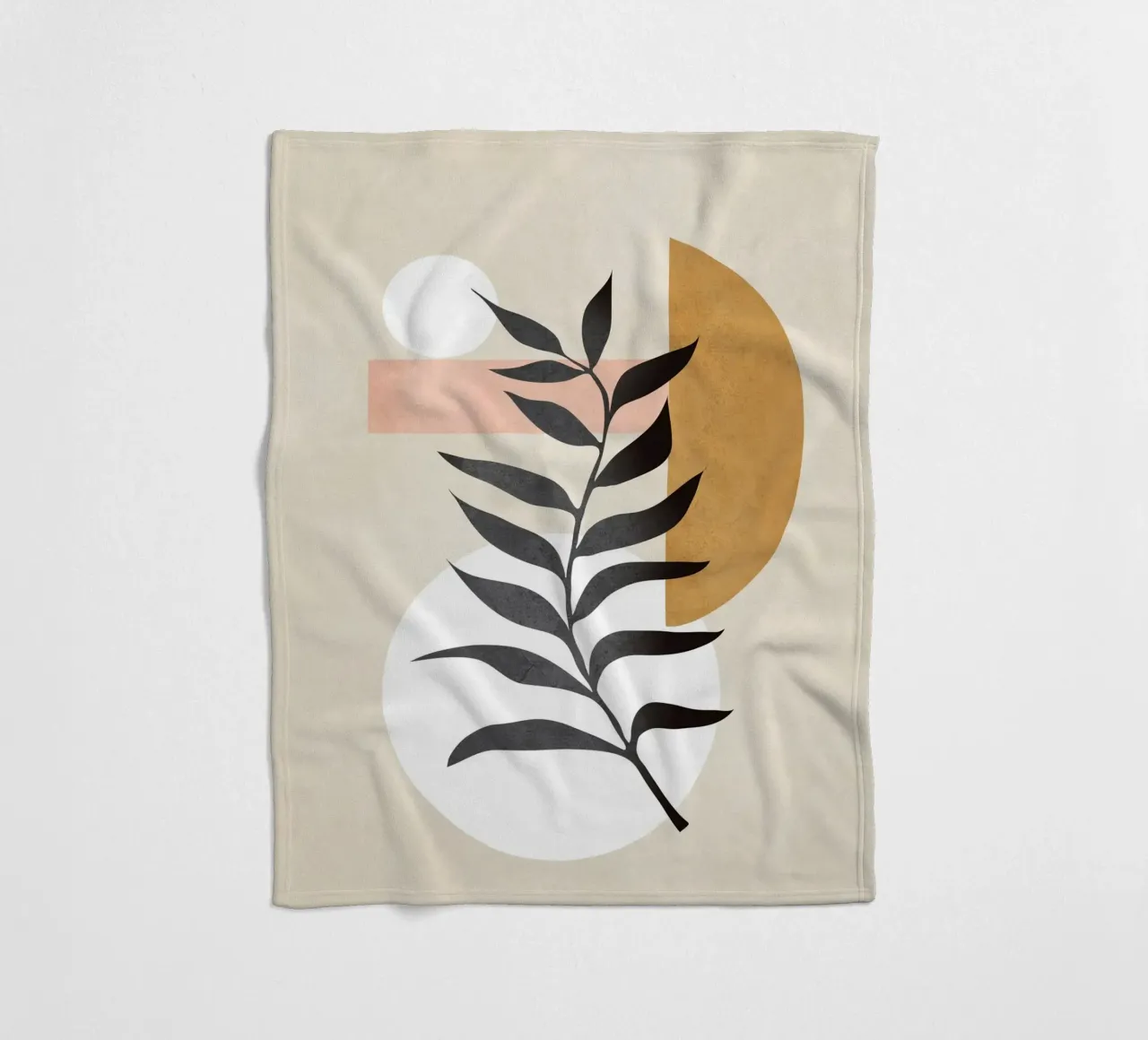 Minimal Abstract Shapes 16 fleece blanket by Nadjaa