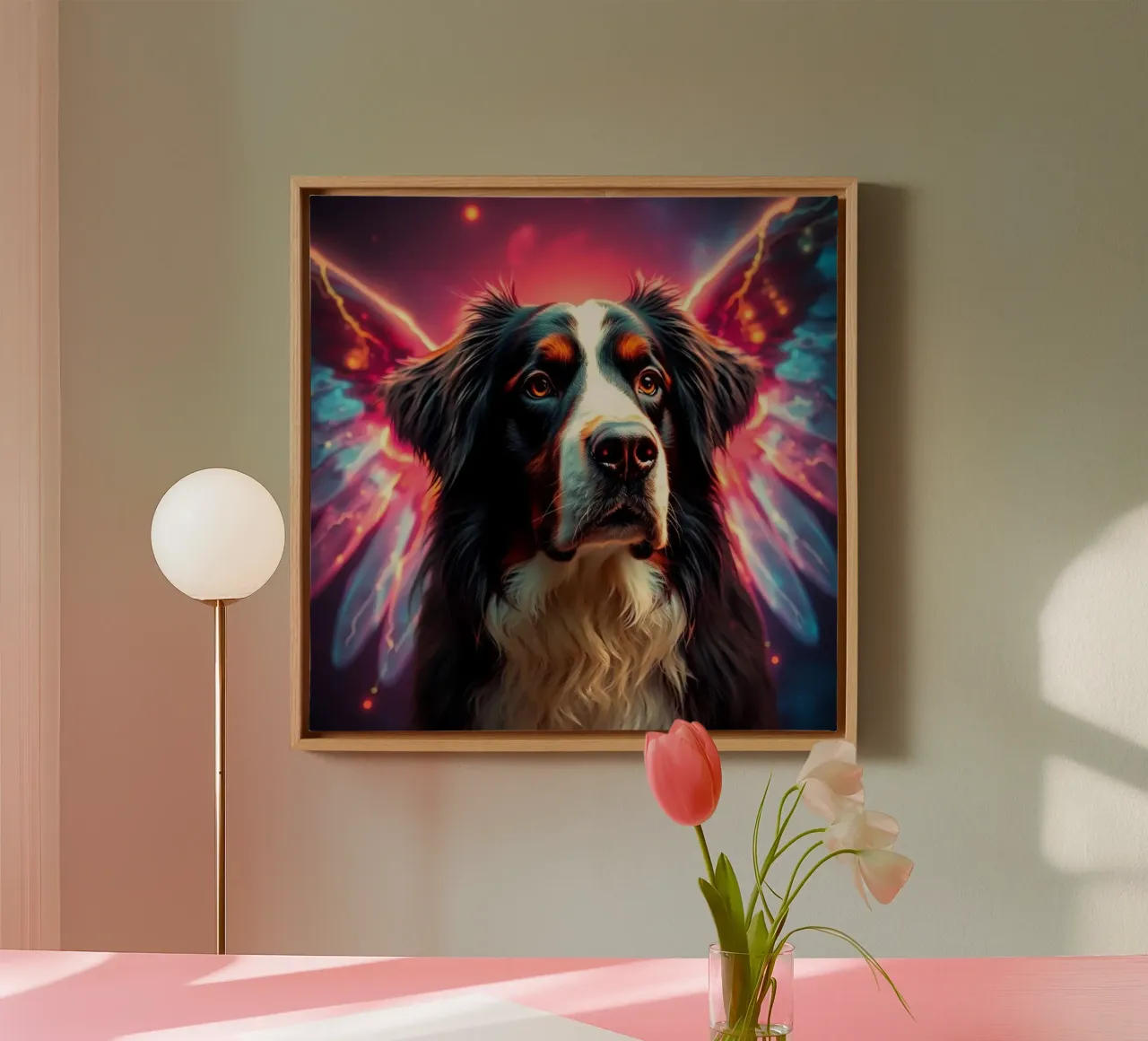 Een engel uit de hemel #42 canvas met Baklijst van Yumis.Beargang.and.Me