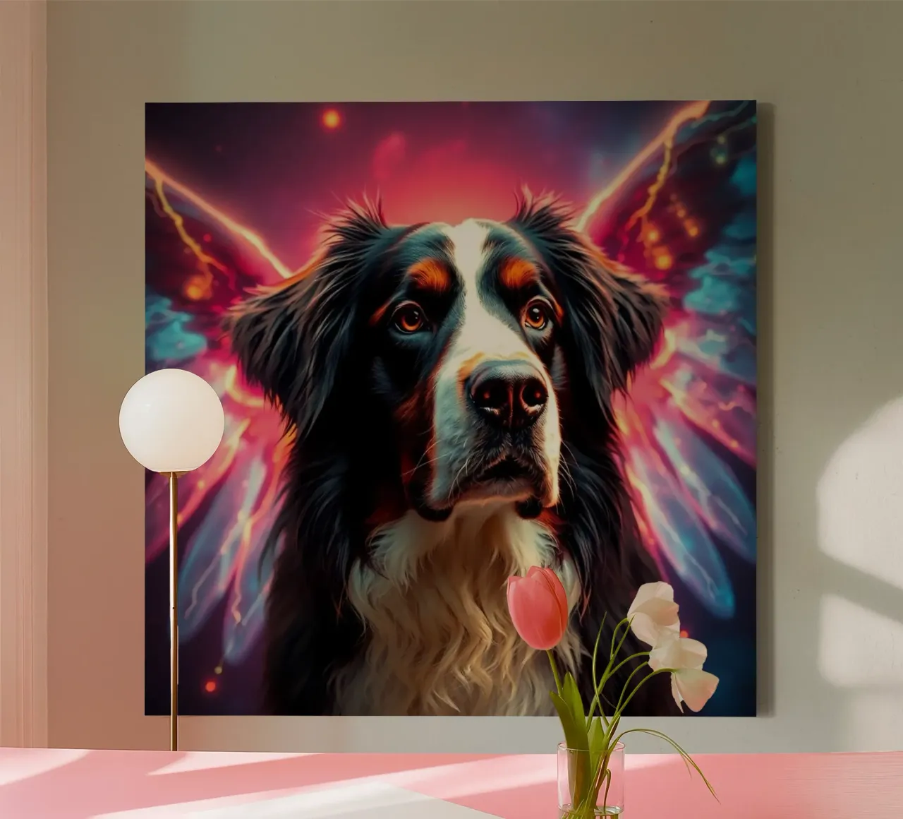 Een engel uit de hemel #42 canvas met Baklijst van Yumis.Beargang.and.Me