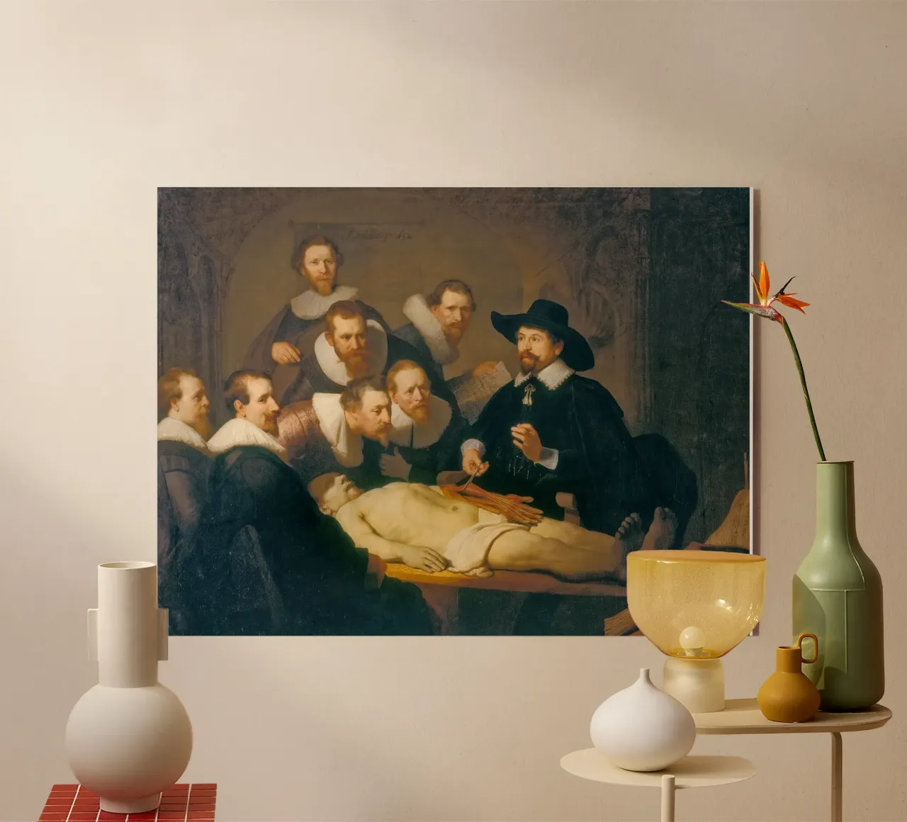 Rembrandt - La lezione di anatomia del dottor Nicolaes Tulp plexiglass da ARTOTHEK