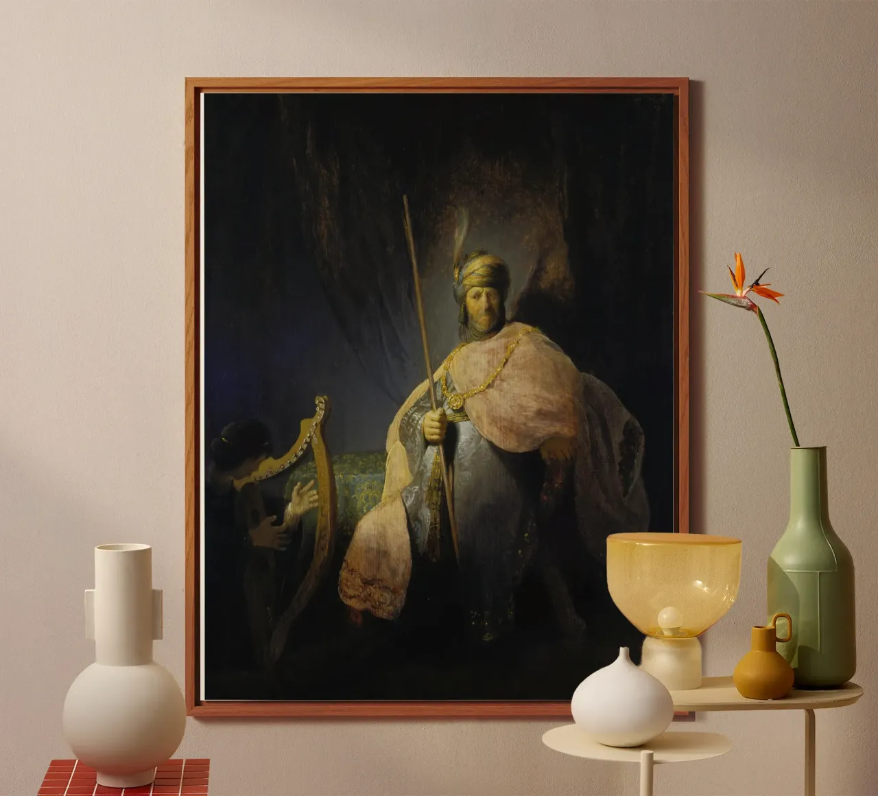Rembrandt - Davide che suona l'arpa davanti a Saul alluminio dibond da ARTOTHEK
