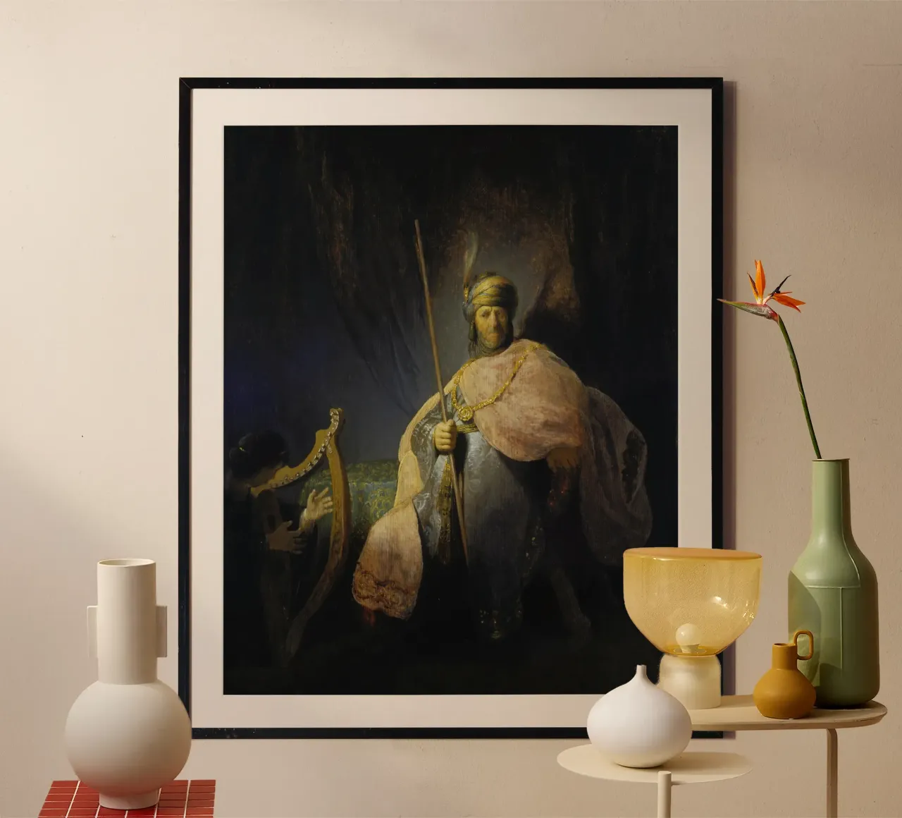Rembrandt - Davide che suona l'arpa davanti a Saul carta hahnemühle da ARTOTHEK