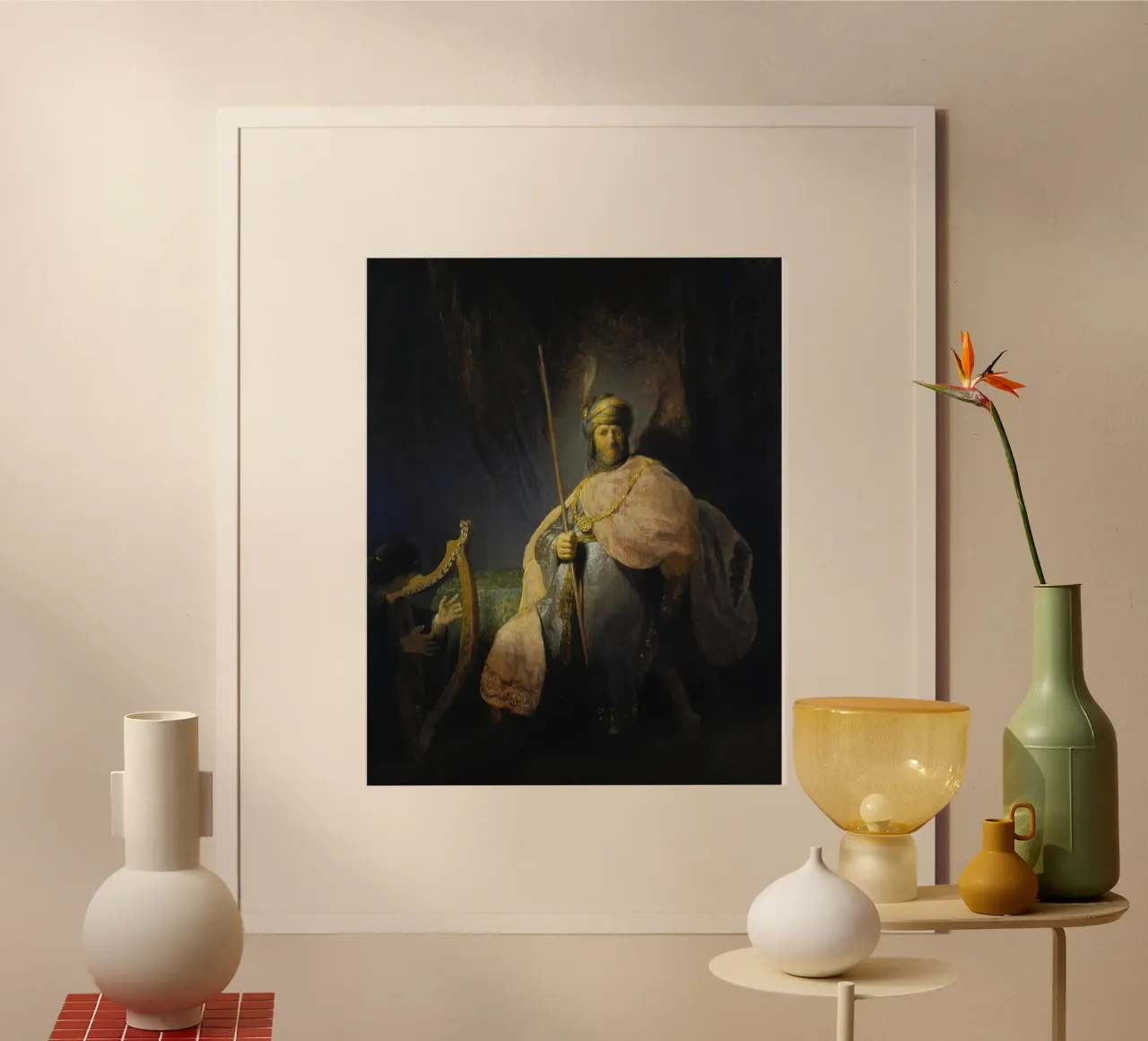 Rembrandt - Davide che suona l'arpa davanti a Saul carta hahnemühle da ARTOTHEK