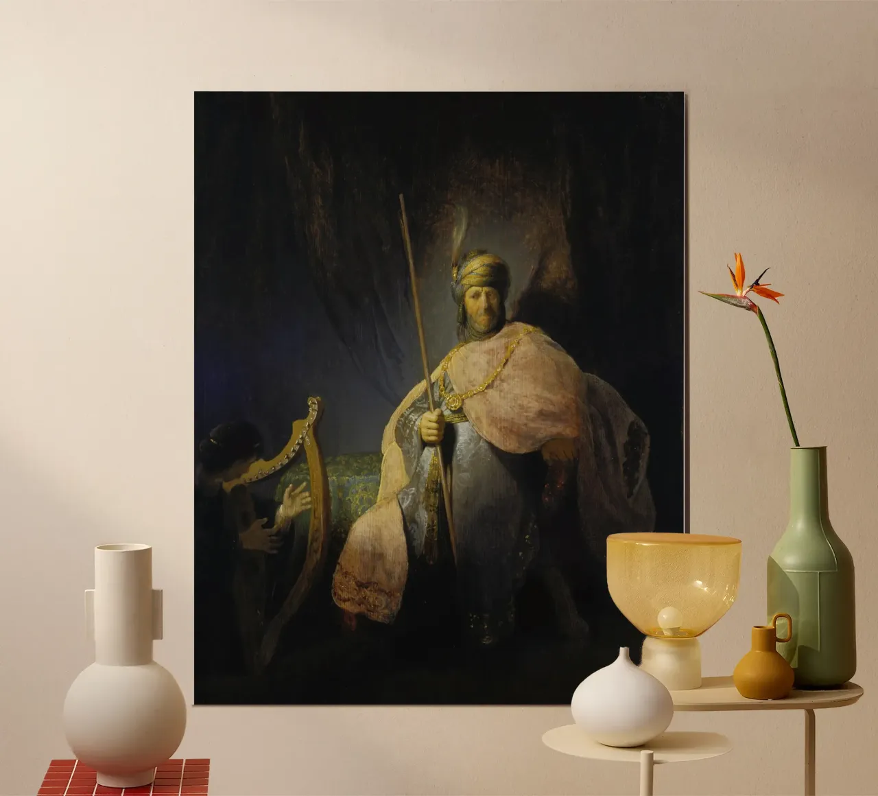 Rembrandt - Davide che suona l'arpa davanti a Saul carta hahnemühle da ARTOTHEK