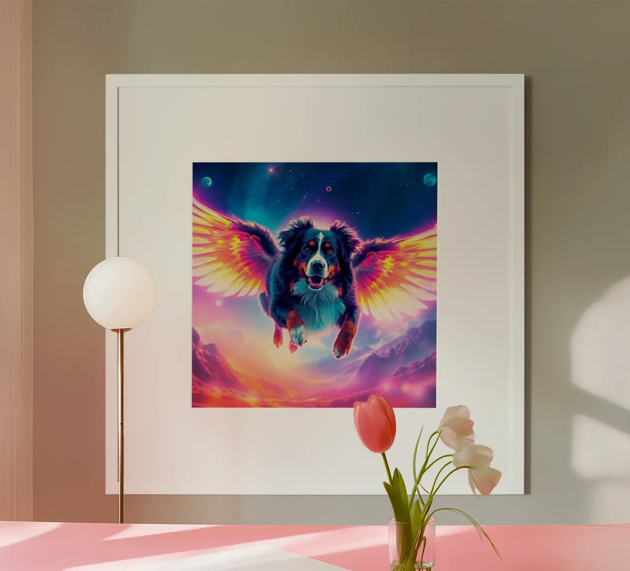 Un angelo del cielo #44 poster con telaio in legno da Yumis.Beargang.and.Me