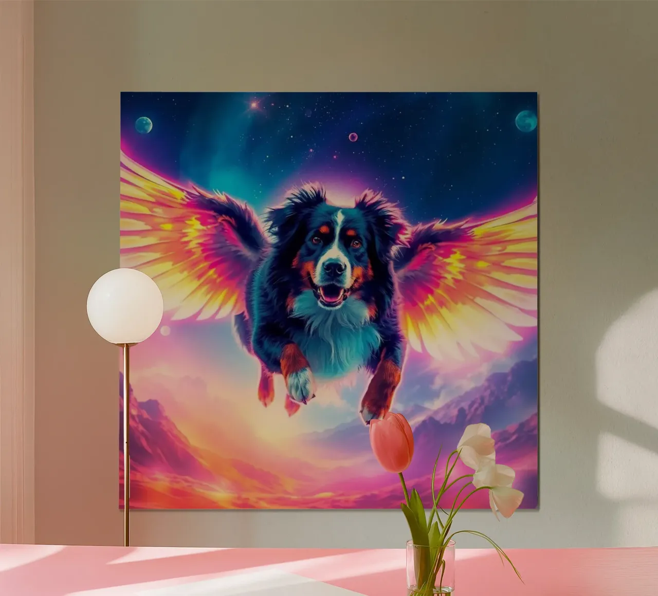 Un angelo del cielo #44 poster con telaio in legno da Yumis.Beargang.and.Me