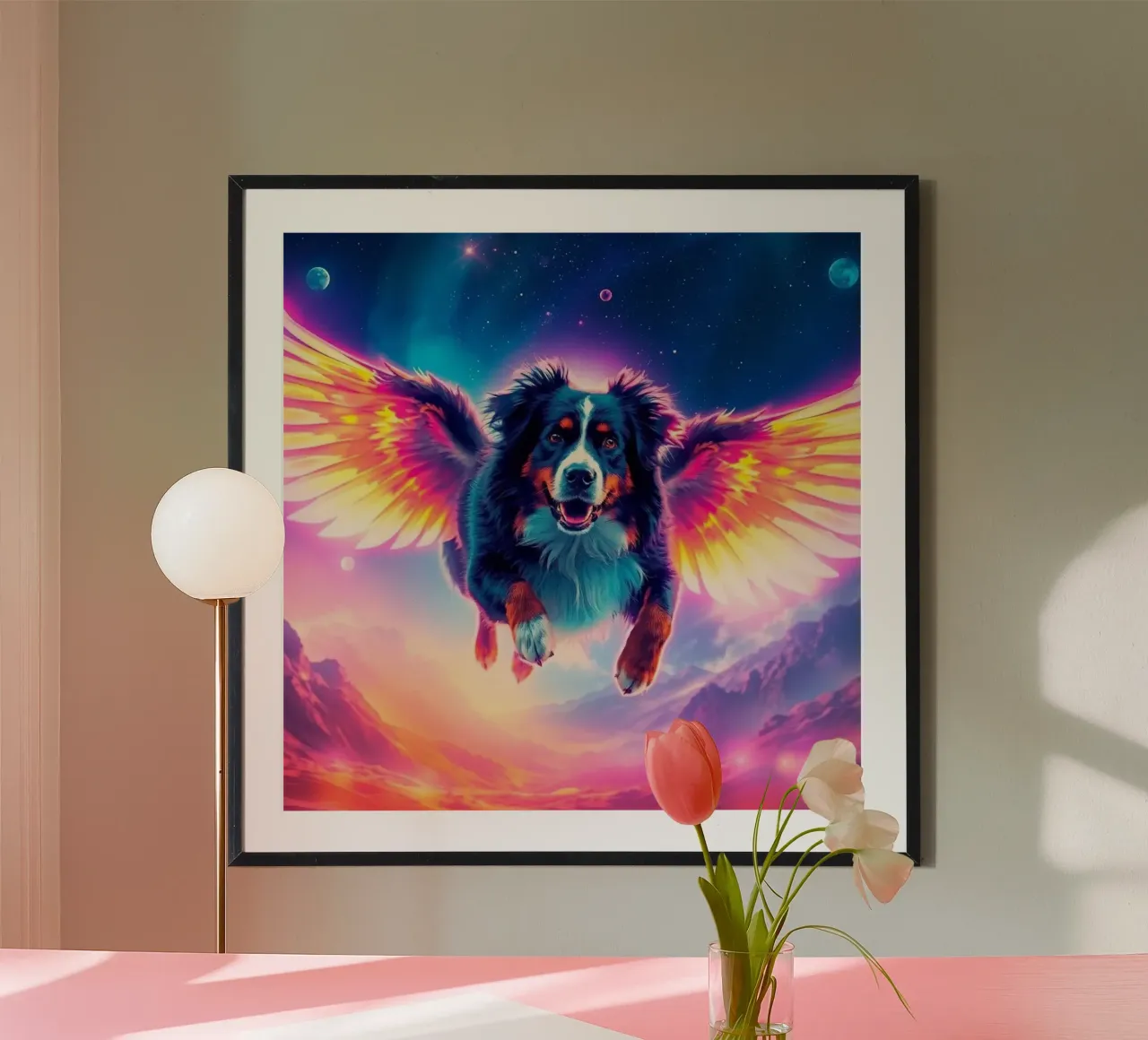 Un angelo del cielo #44 poster con telaio in legno da Yumis.Beargang.and.Me