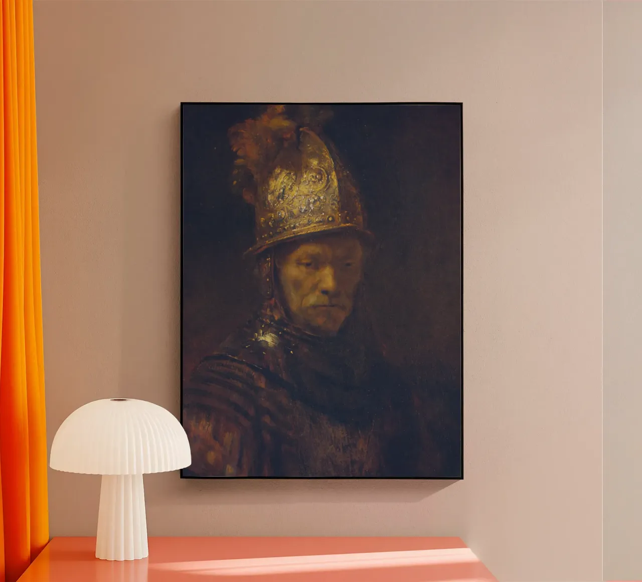 Rembrandt (Circle) - Portrait of a Man with a Golden Helmet acrylic glass by ARTOTHEK
