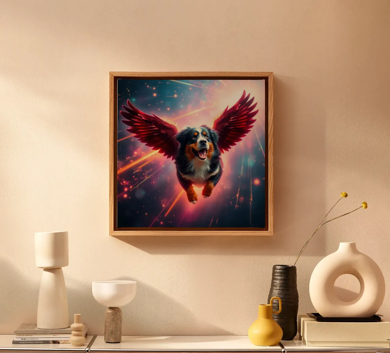 Een engel uit de hemel #47 canvas met Baklijst van Yumis.Beargang.and.Me