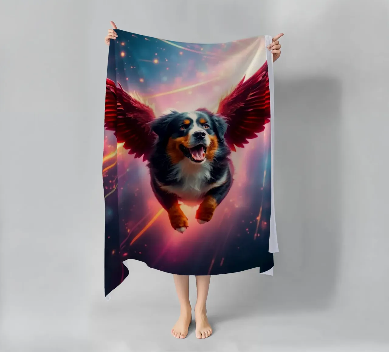 An Angel of Heaven #47 beach towel by Yumis.Beargang.and.Me