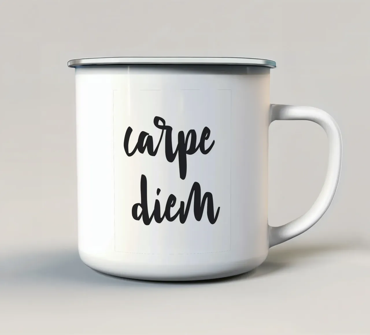 Carpe diem - parole d'ispirazione tazza in smalto da NouveauPrints