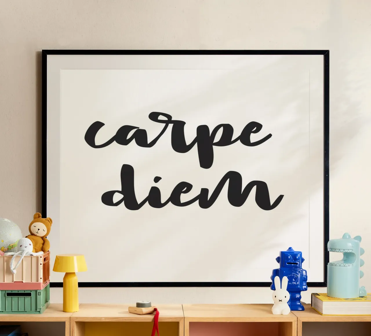Carpe diem - parole d'ispirazione poster con telaio in alluminio da NouveauPrints