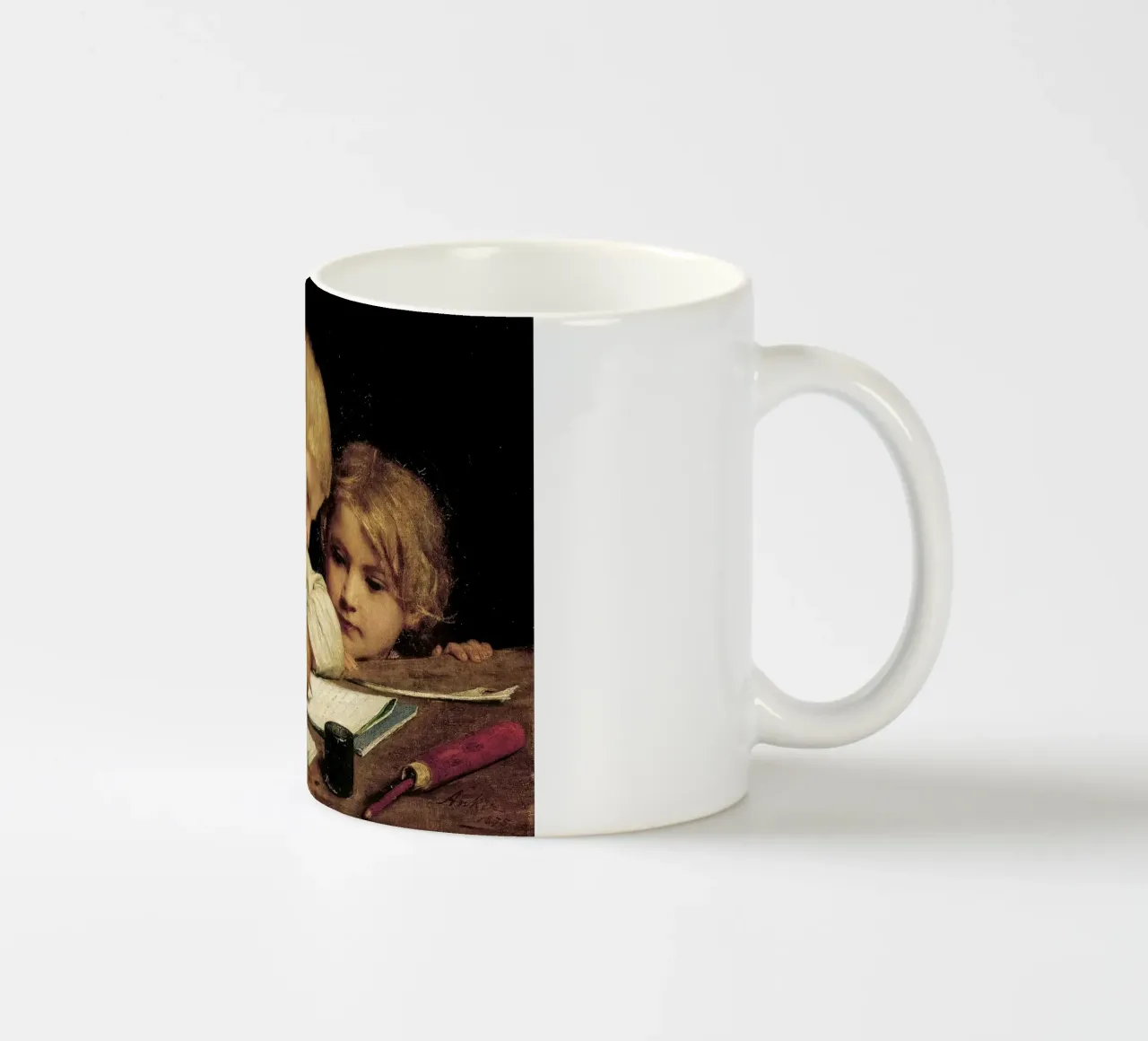 Albert Anker - Un ragazzo che scrive tazza in ceramica da ARTOTHEK