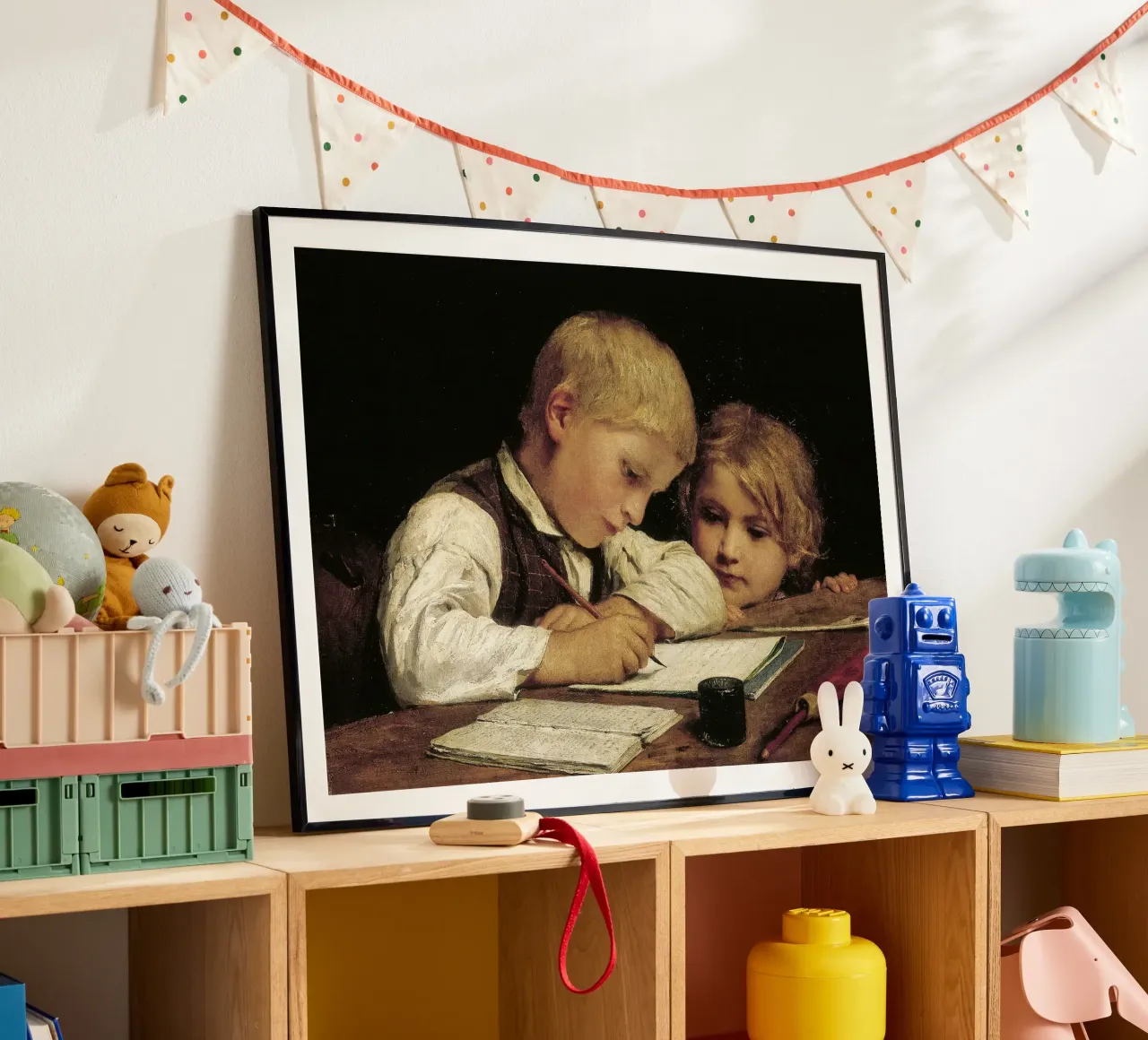 Albert Anker - Un ragazzo che scrive poster da ARTOTHEK