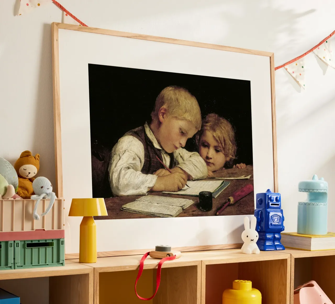 Albert Anker - Un ragazzo che scrive poster da ARTOTHEK