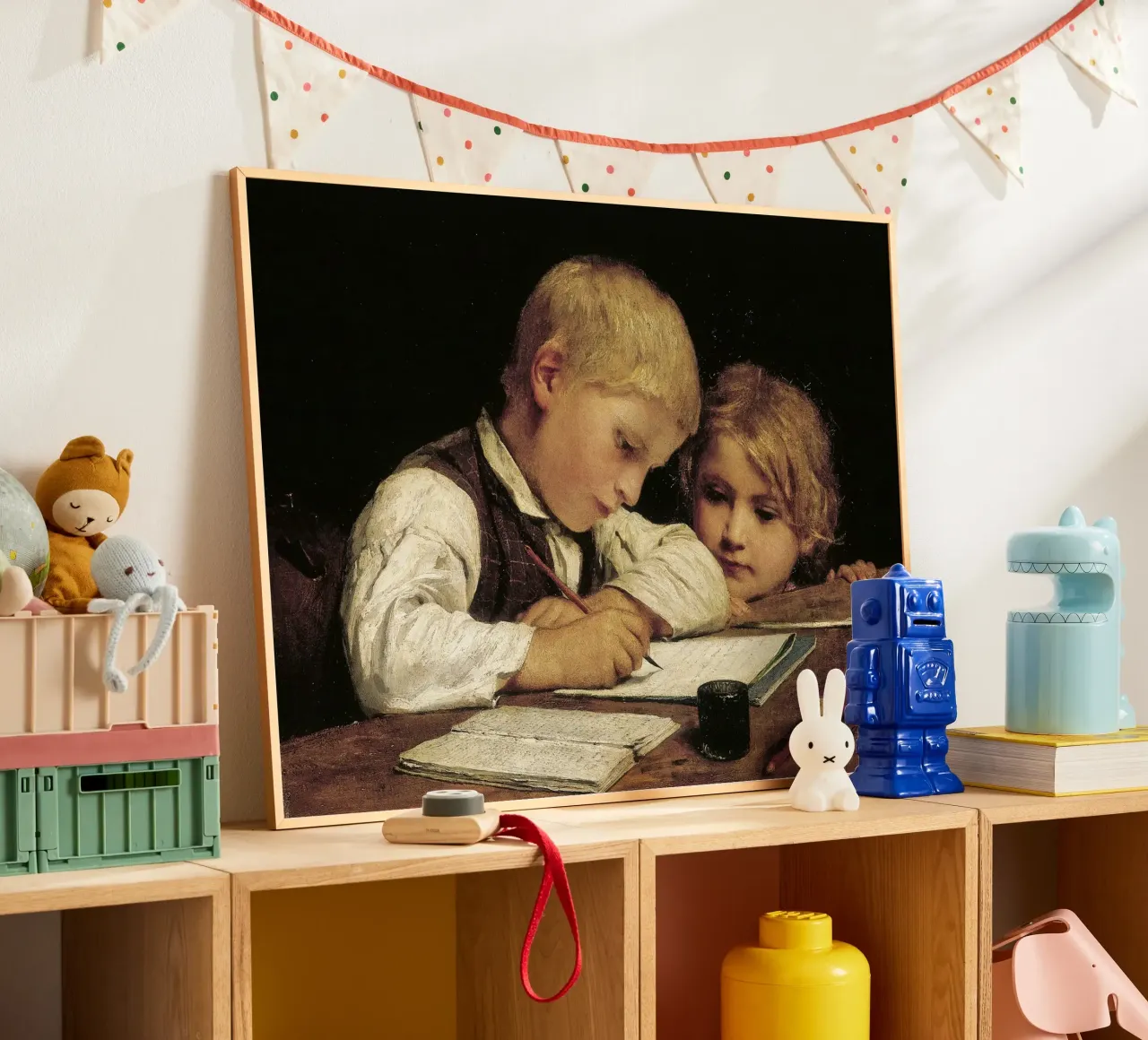 Albert Anker - Un ragazzo che scrive poster da ARTOTHEK