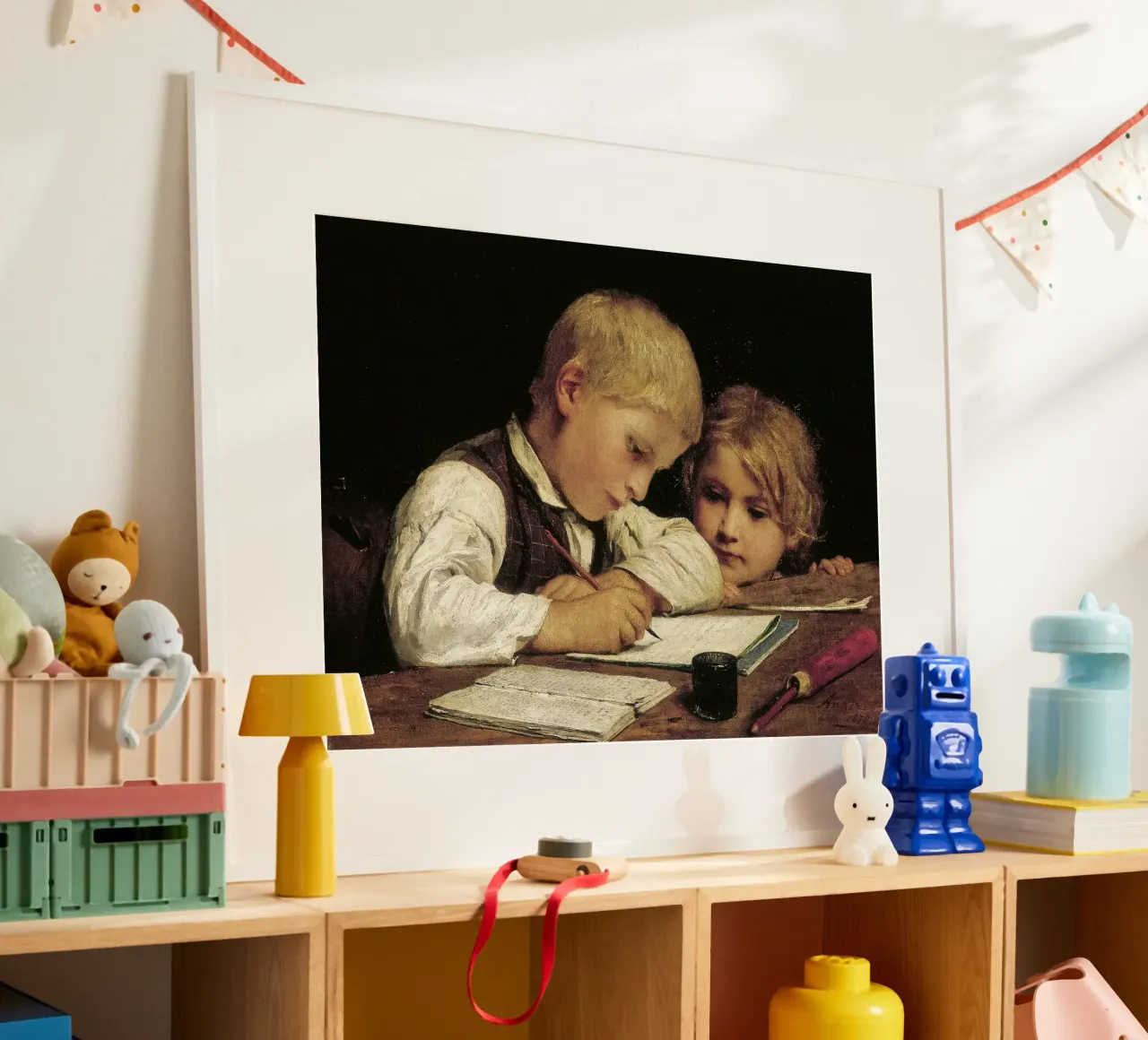 Albert Anker - Un ragazzo che scrive poster da ARTOTHEK