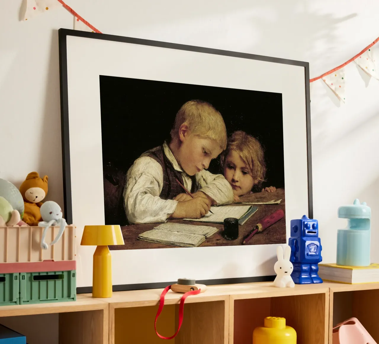 Albert Anker - Un ragazzo che scrive poster da ARTOTHEK