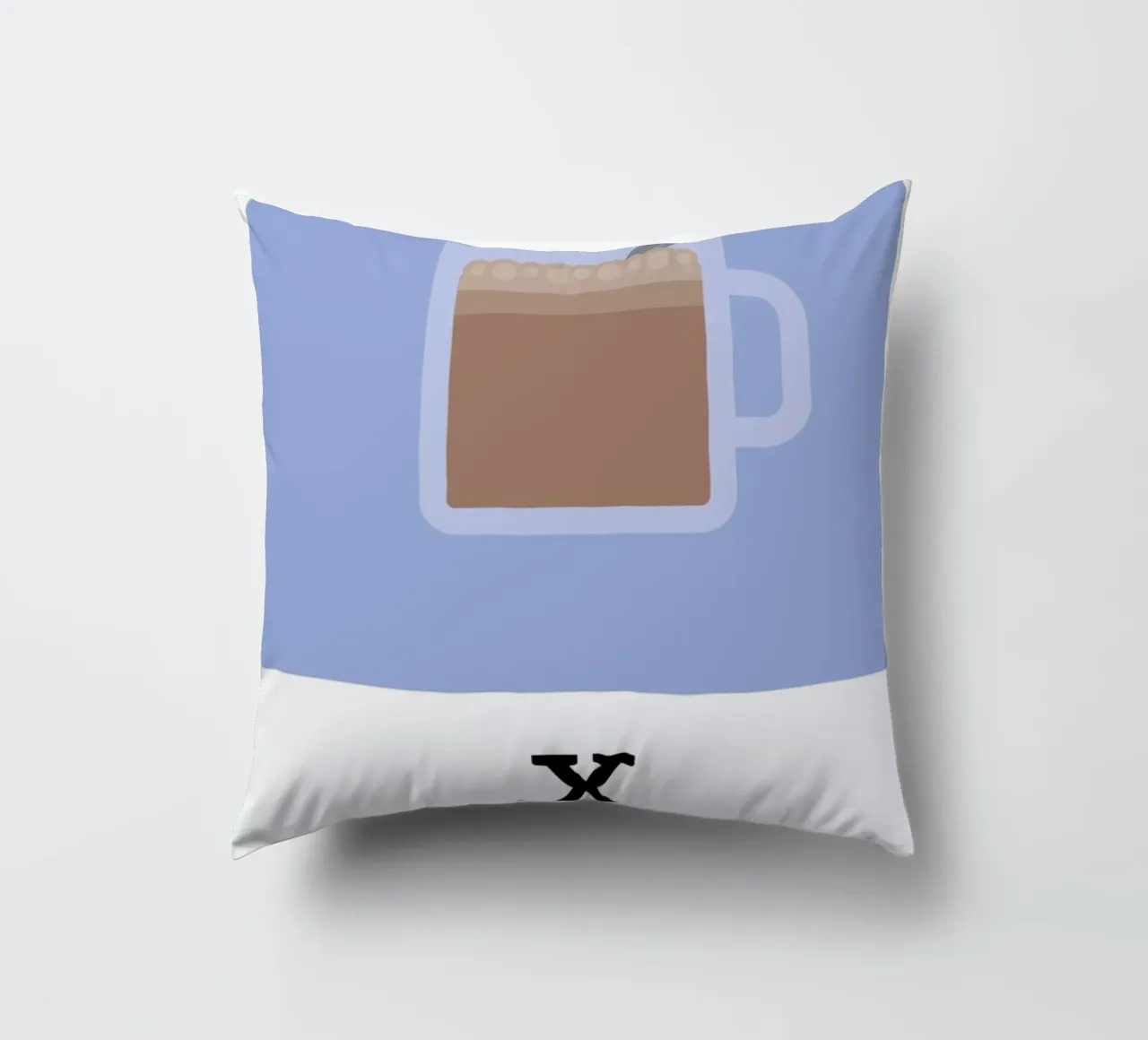 „The Food Alphabet“ - X like Xocolatl cuscino da BLAEK Design Studio
