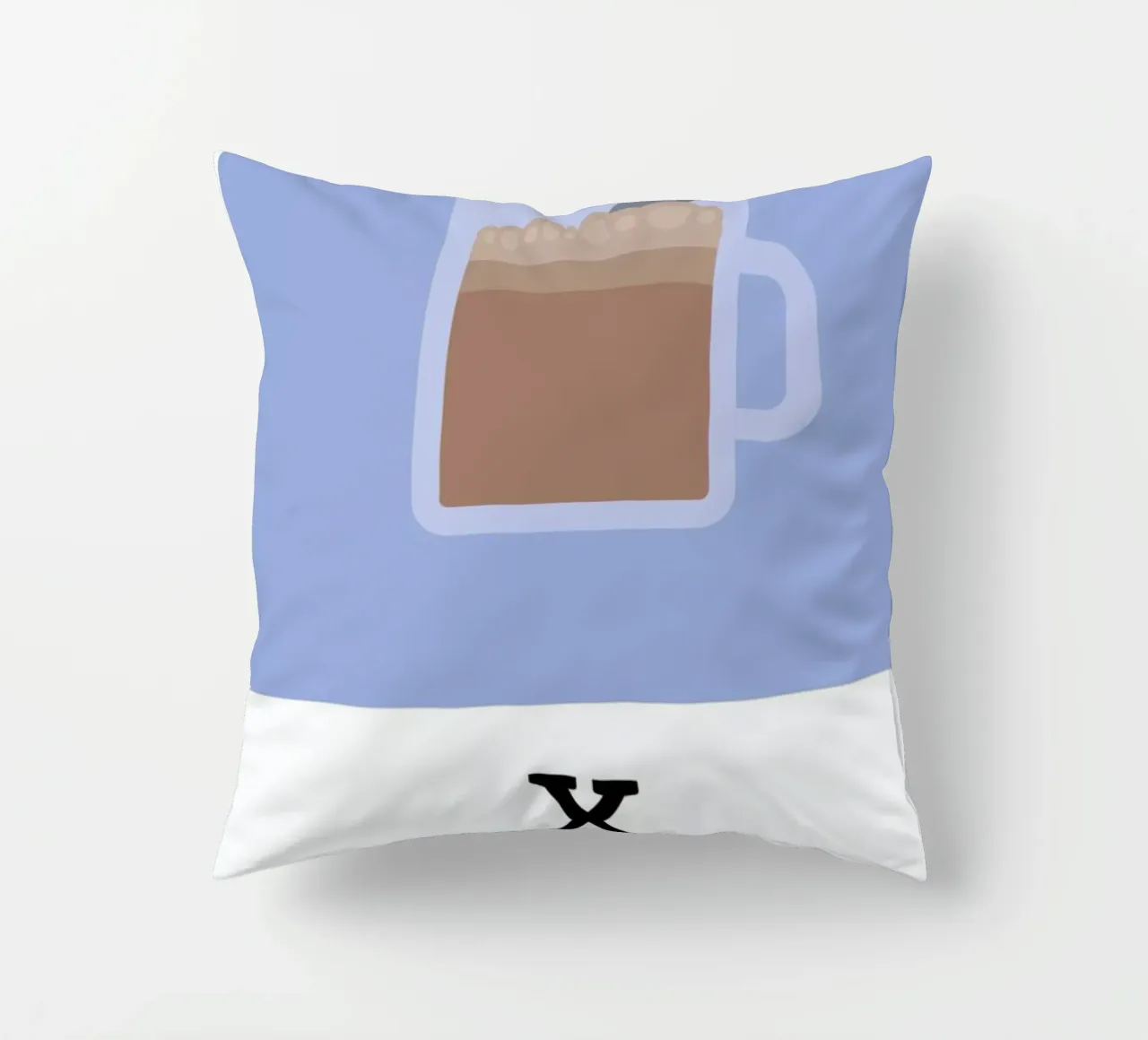 „The Food Alphabet“ - X like Xocolatl cuscino da BLAEK Design Studio