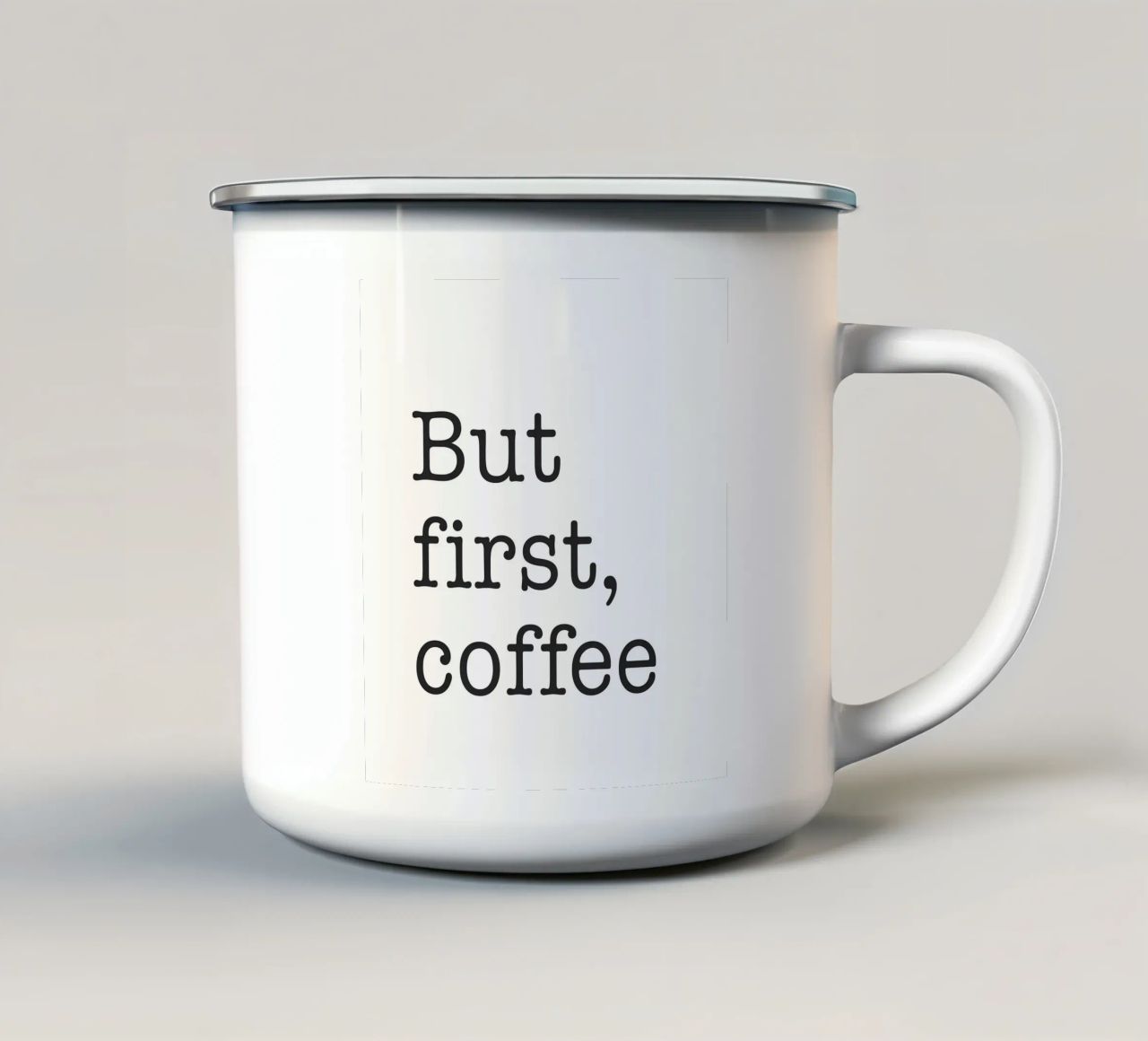 Ma prima il caffè tazza in smalto da NouveauPrints