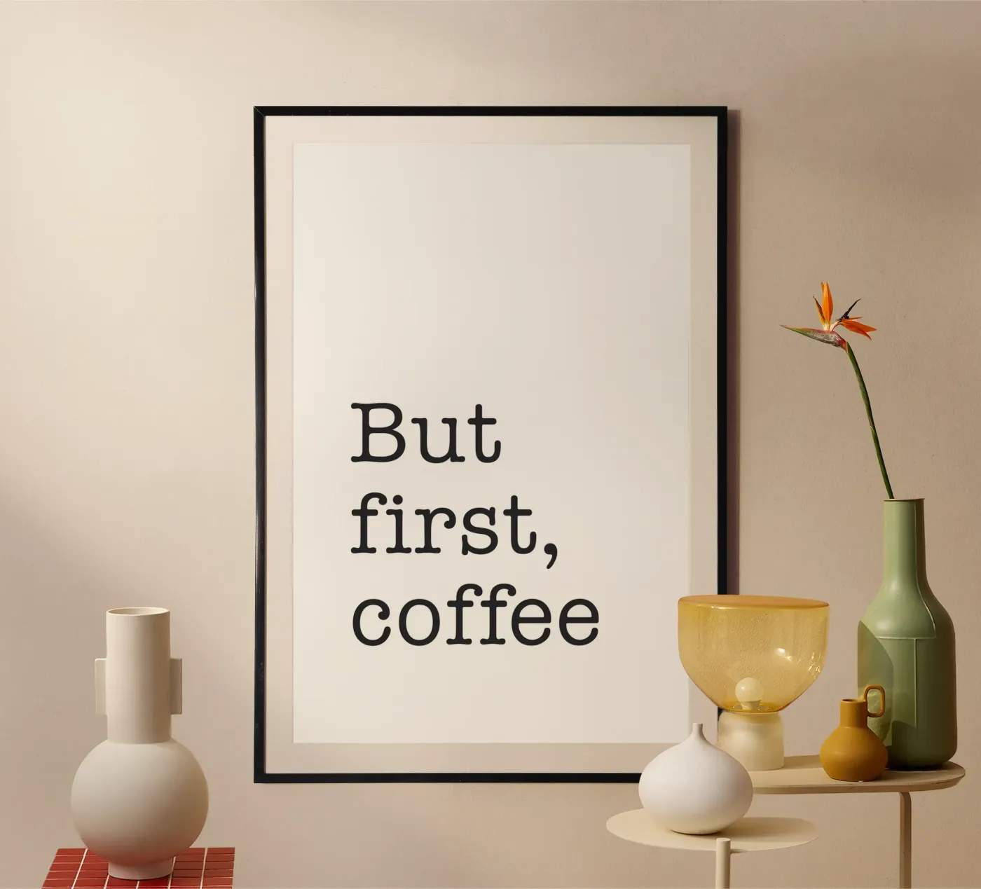 Ma prima il caffè poster da NouveauPrints