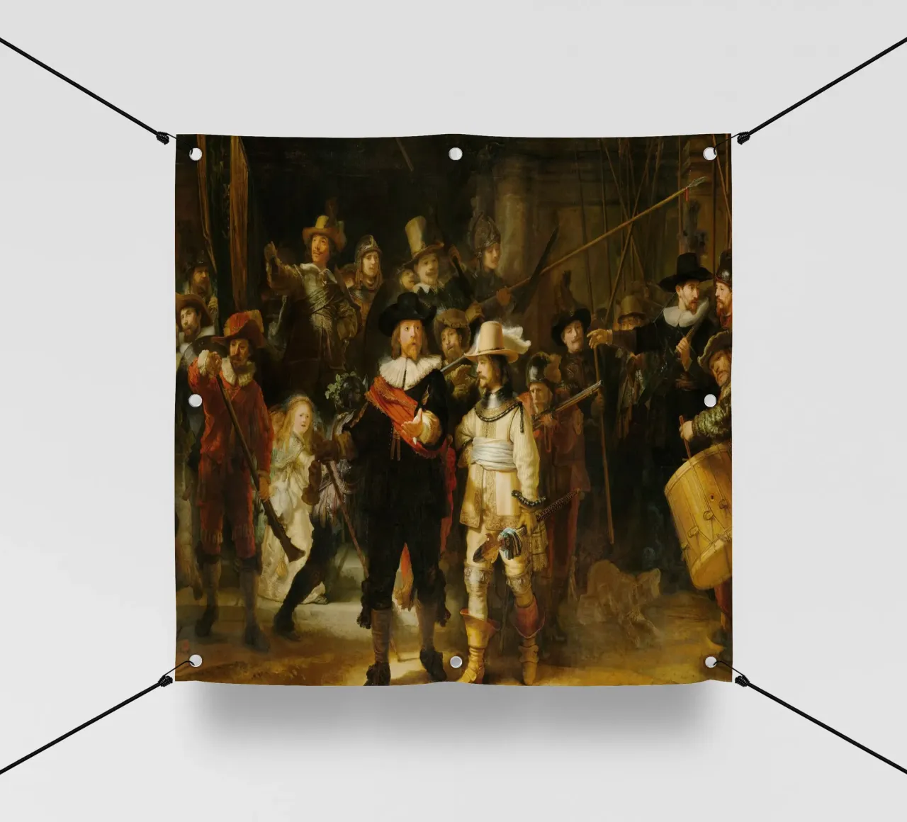 Rembrandt - Ronda di notte telo in pvc da ARTOTHEK
