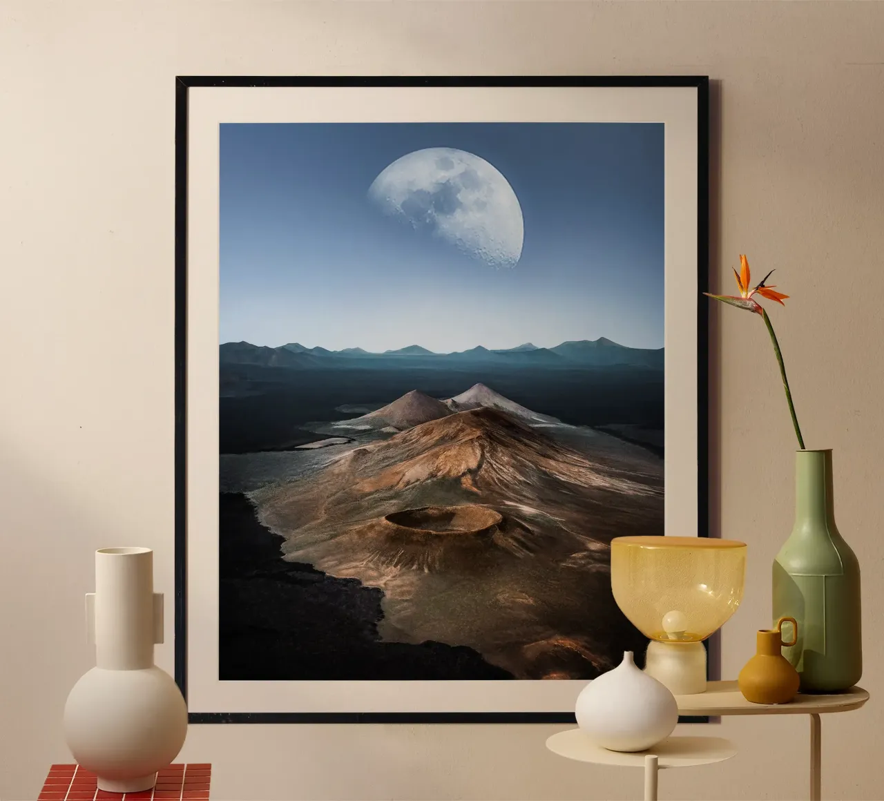 Volcanis poster con telaio in plastica da Stellar Dream Art