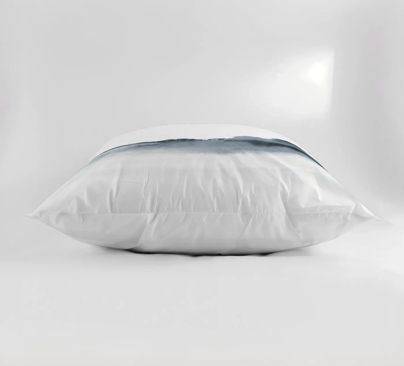 Abstract landscape in blue-grey decorative cushion by NouveauPrints