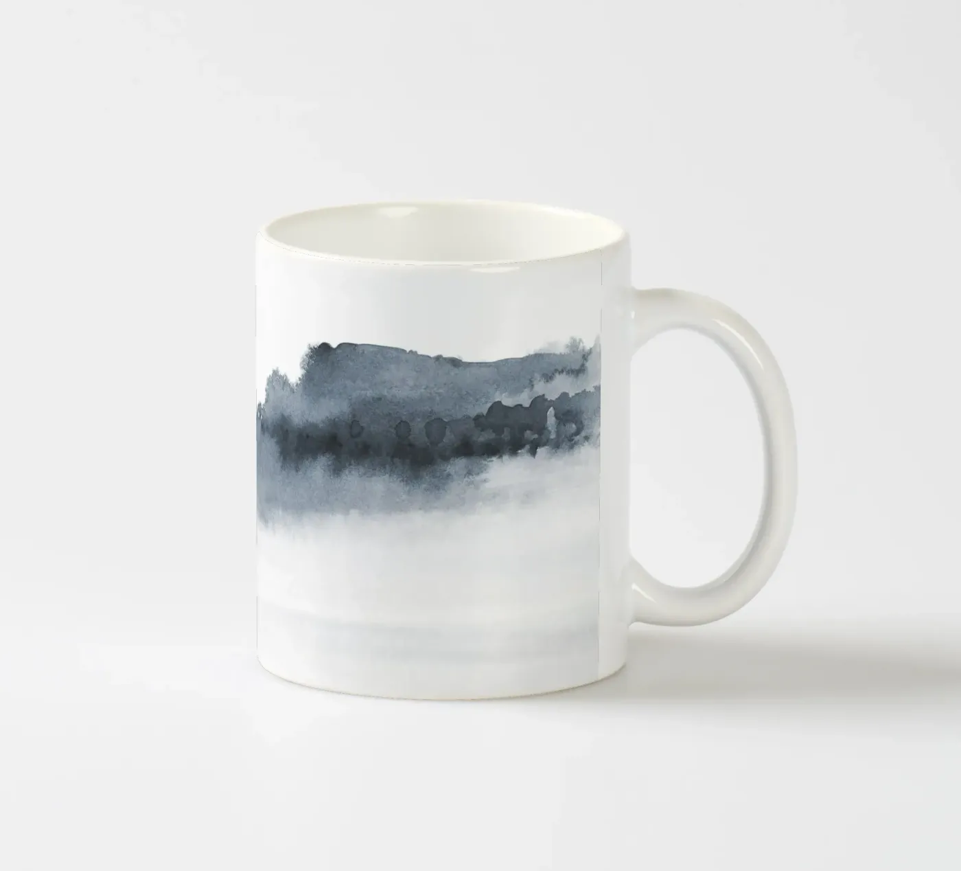 Abstract landscape in blue-grey tazza in ceramica da NouveauPrints