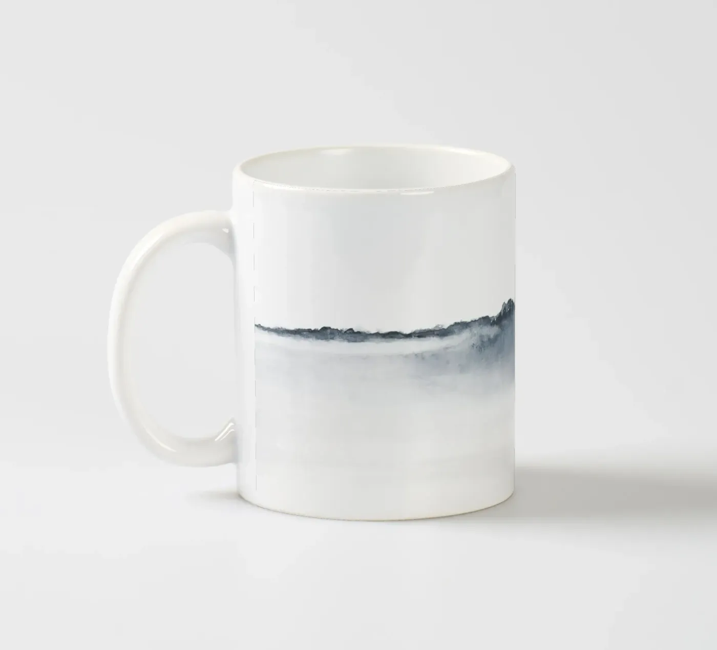 Abstract landscape in blue-grey tazza in ceramica da NouveauPrints