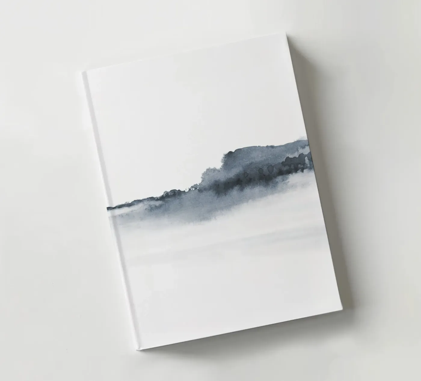 Abstract landscape in blue-grey notebook by NouveauPrints