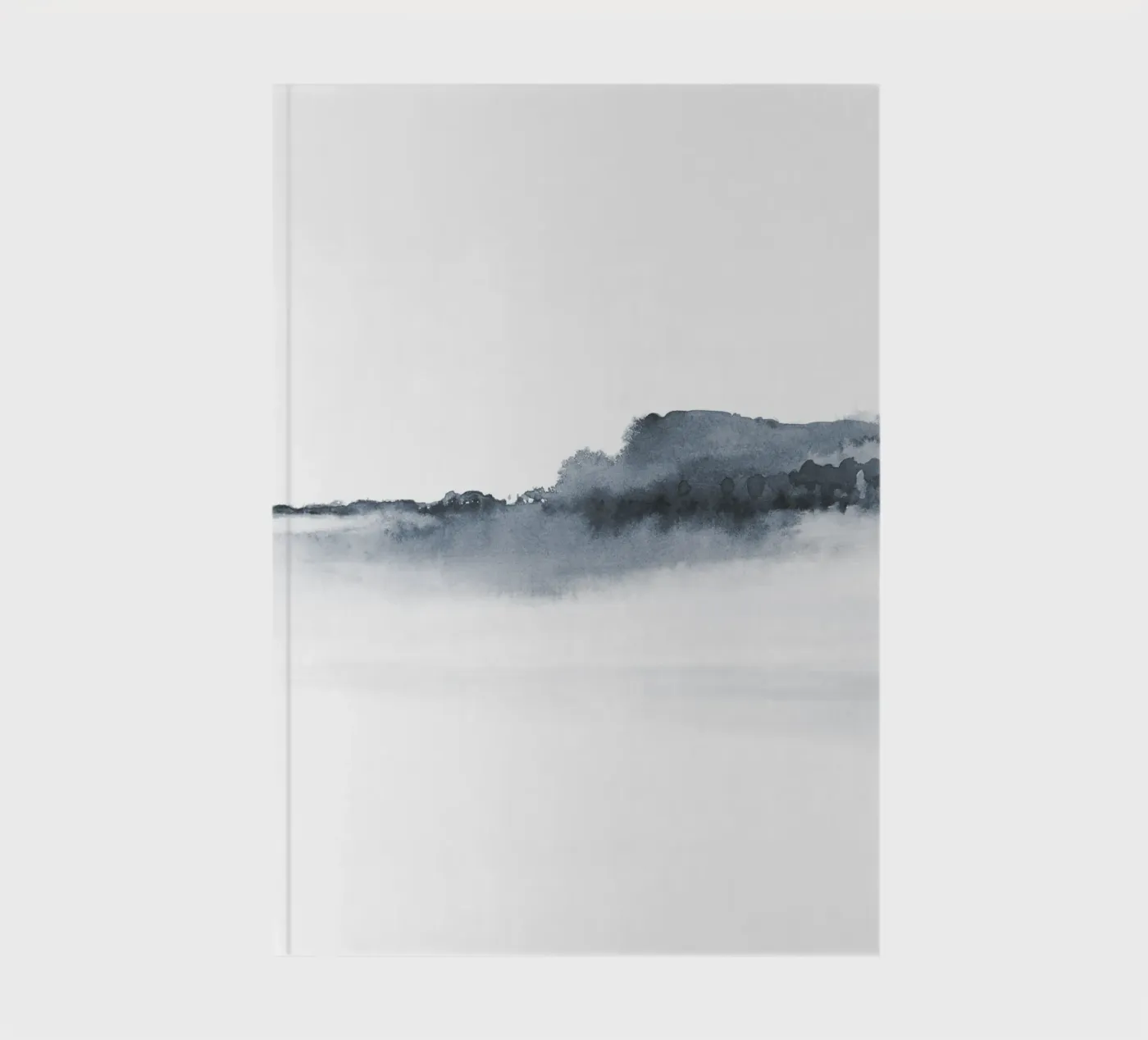 Abstract landscape in blue-grey notebook by NouveauPrints