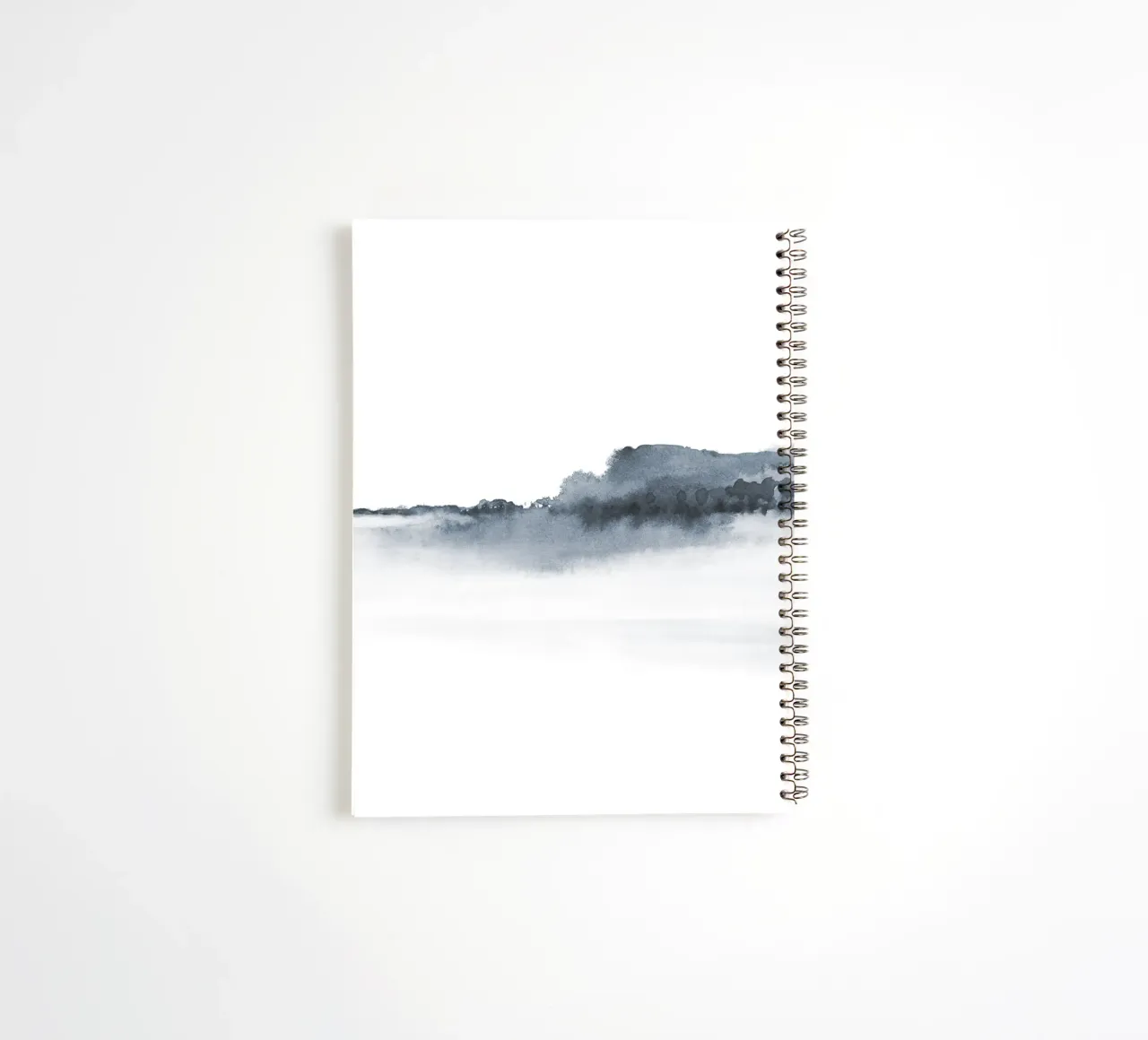 Abstract landschap in blauw-grijs notitieboek met spiraal van NouveauPrints